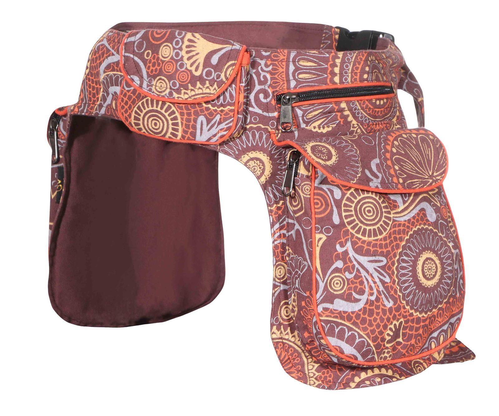 Bauchtasche Doppel Bauchtasche Sidebag Gürtel/Hüft/Festivaltasche Hippie Hipbag