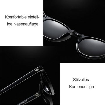 Rnemitery Sonnenbrille Retro Klassisch UV400-Schutz Polarisiert Sonnenbrille für Herren Damen