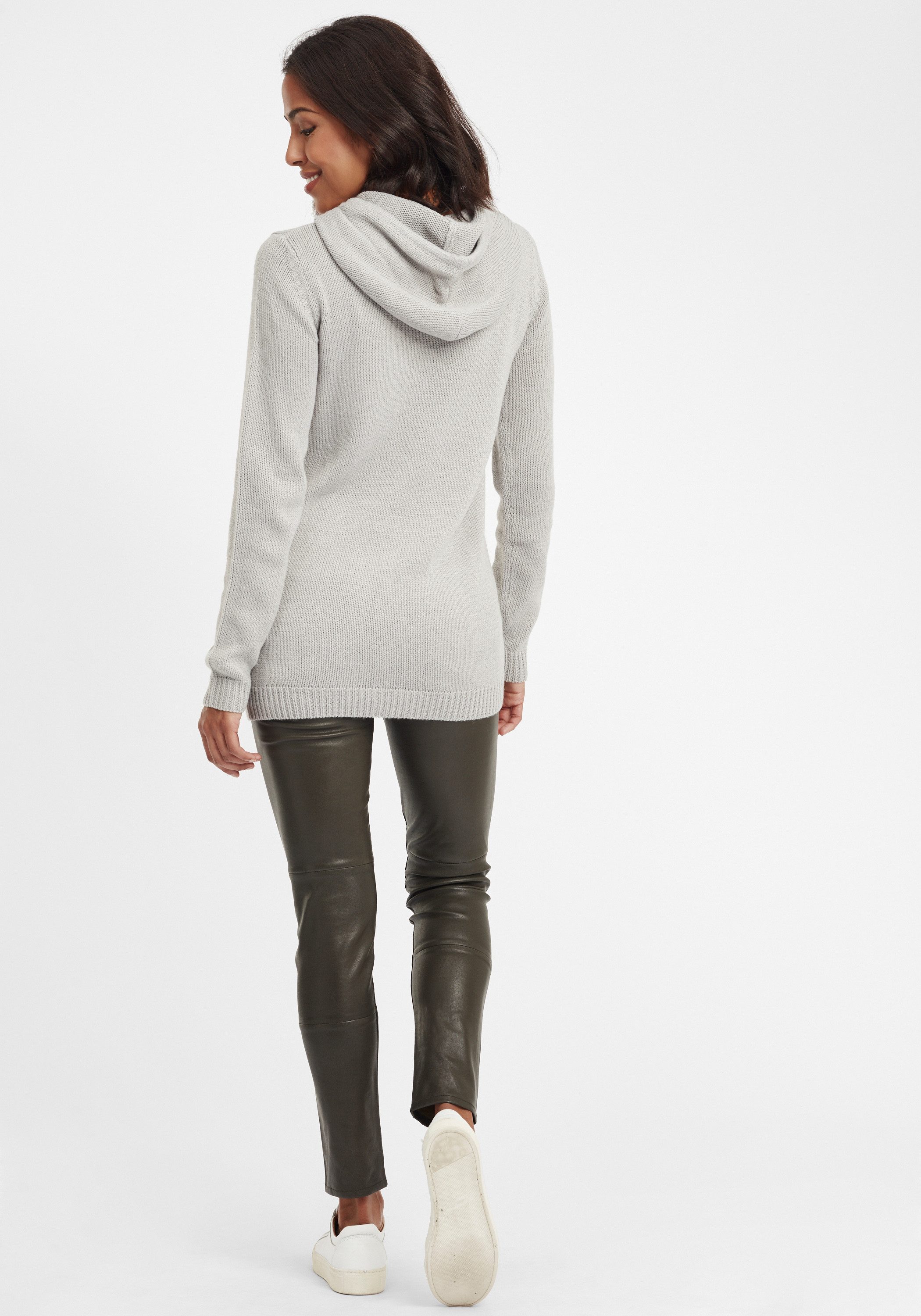 OXMO Strickpullover OXCable Strickpulli lang geschnitten