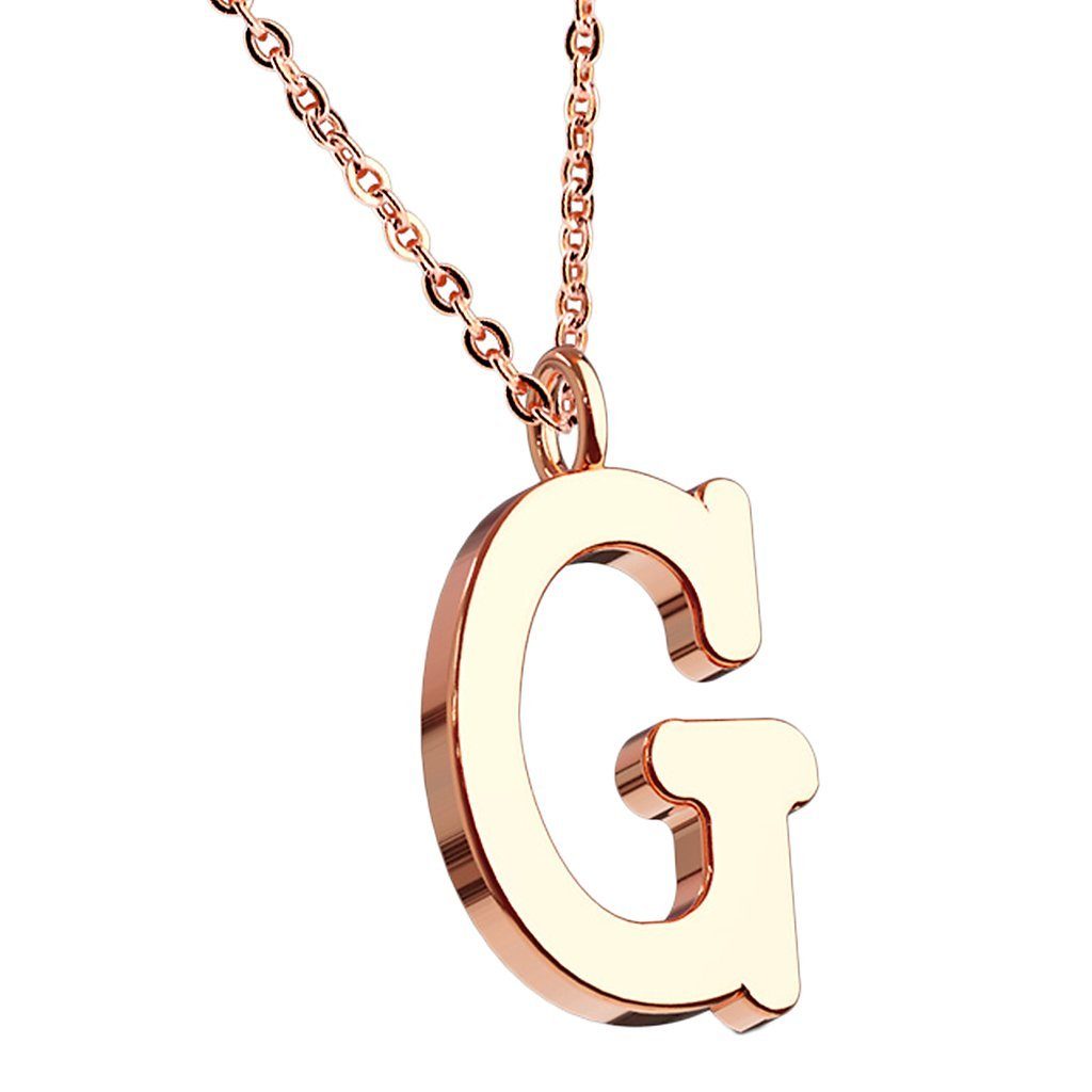 Taffstyle Kette mit Anhänger Damen Halskette Buchstabe Anhänger Kette Roség günstig online kaufen