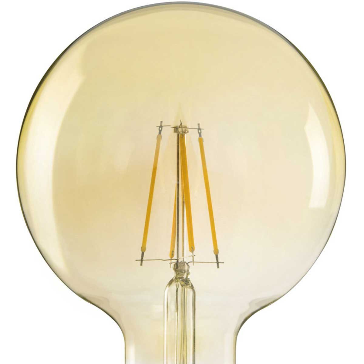 Kanlux LED-Leuchtmittel E27 Retro Birne G125 Filament LED goldenweiß 725lm, warmweiß