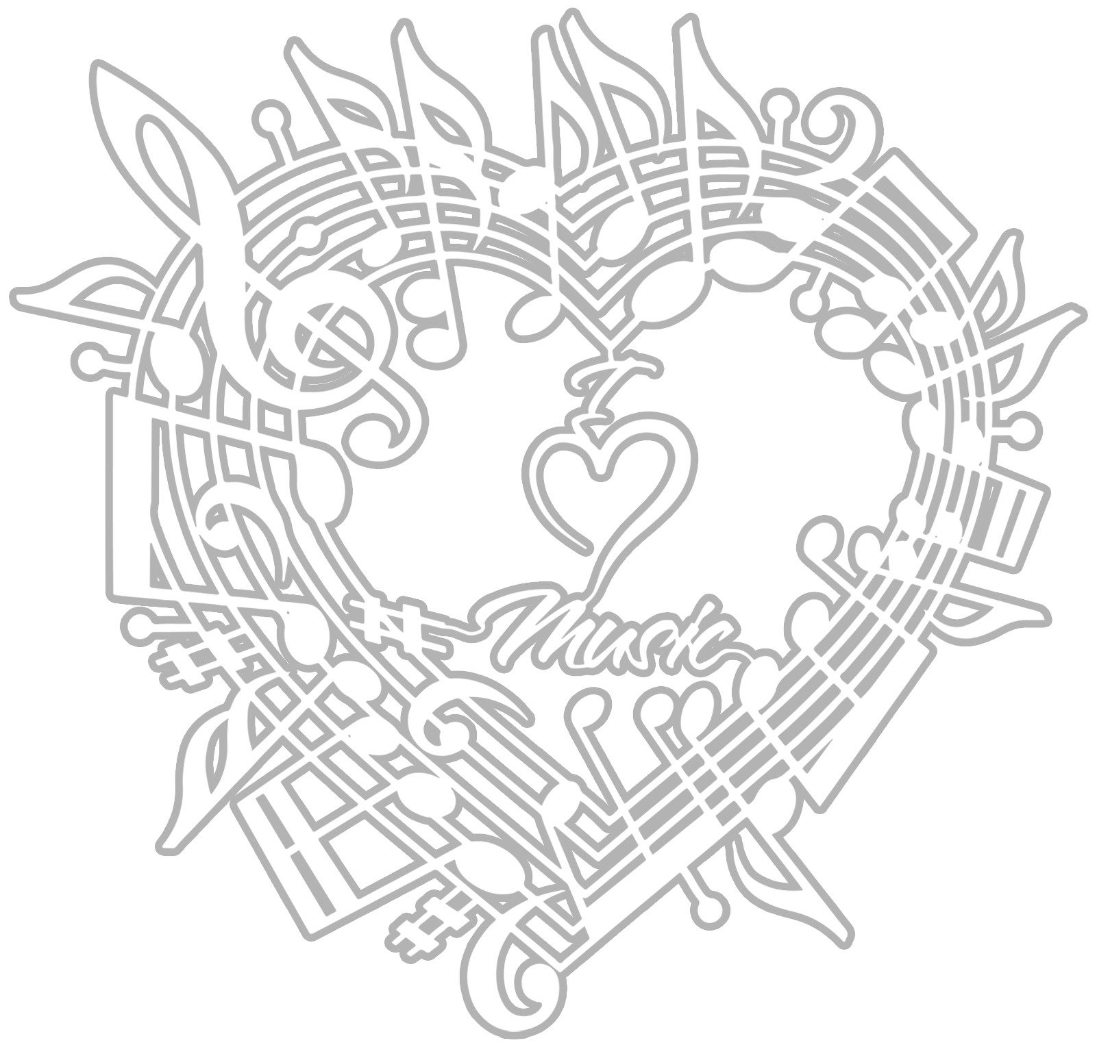 Wanddekoobjekt Notenblatt Herz Wanddekoration, Herz der Musik, künstlerischer Stil