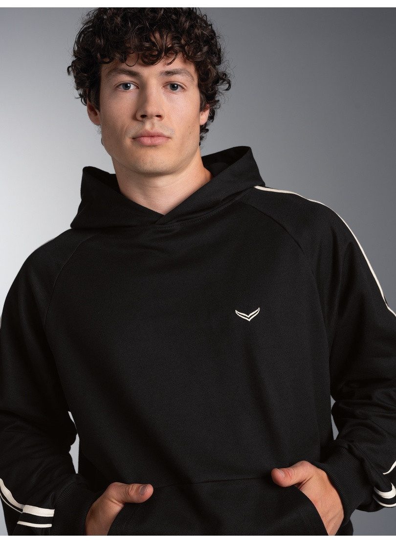 Trigema Kapuzensweatshirt TRIGEMA Hoodie mit Kontraststreifen