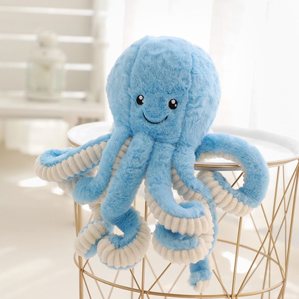 AFKSMILE Dekokissen Weiches Oktopus Kuscheltier, realistisches Cuddly Octopus Plüschtier