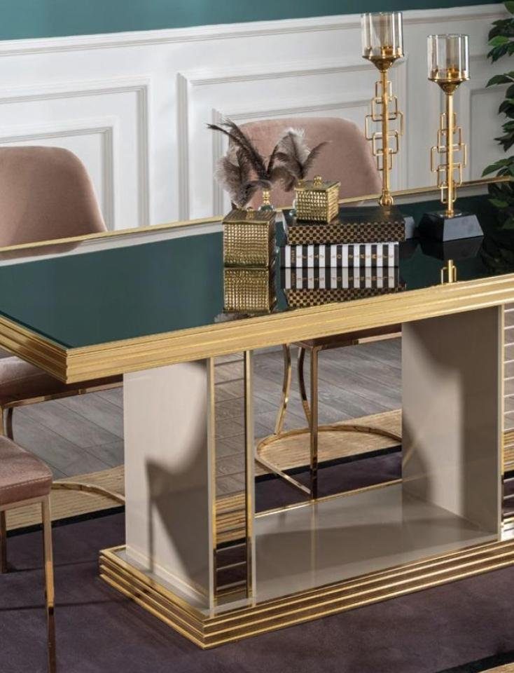 Anrichte Set (6-St., Modern + Tisch Esszimmer-Set, mit Sideboard JVmoebel Esszimmer + 4x Spiegel), Spiegel 4x Esstisch Stühle + Stühle