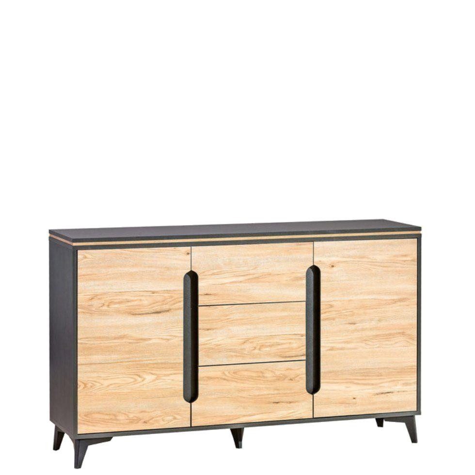 Xlmoebel Kombikommode Braune Holzkommode im modernen Design mit luxuriösen Akzenten (Kommode, 1 St., Kommode), Hergestellt in Europa