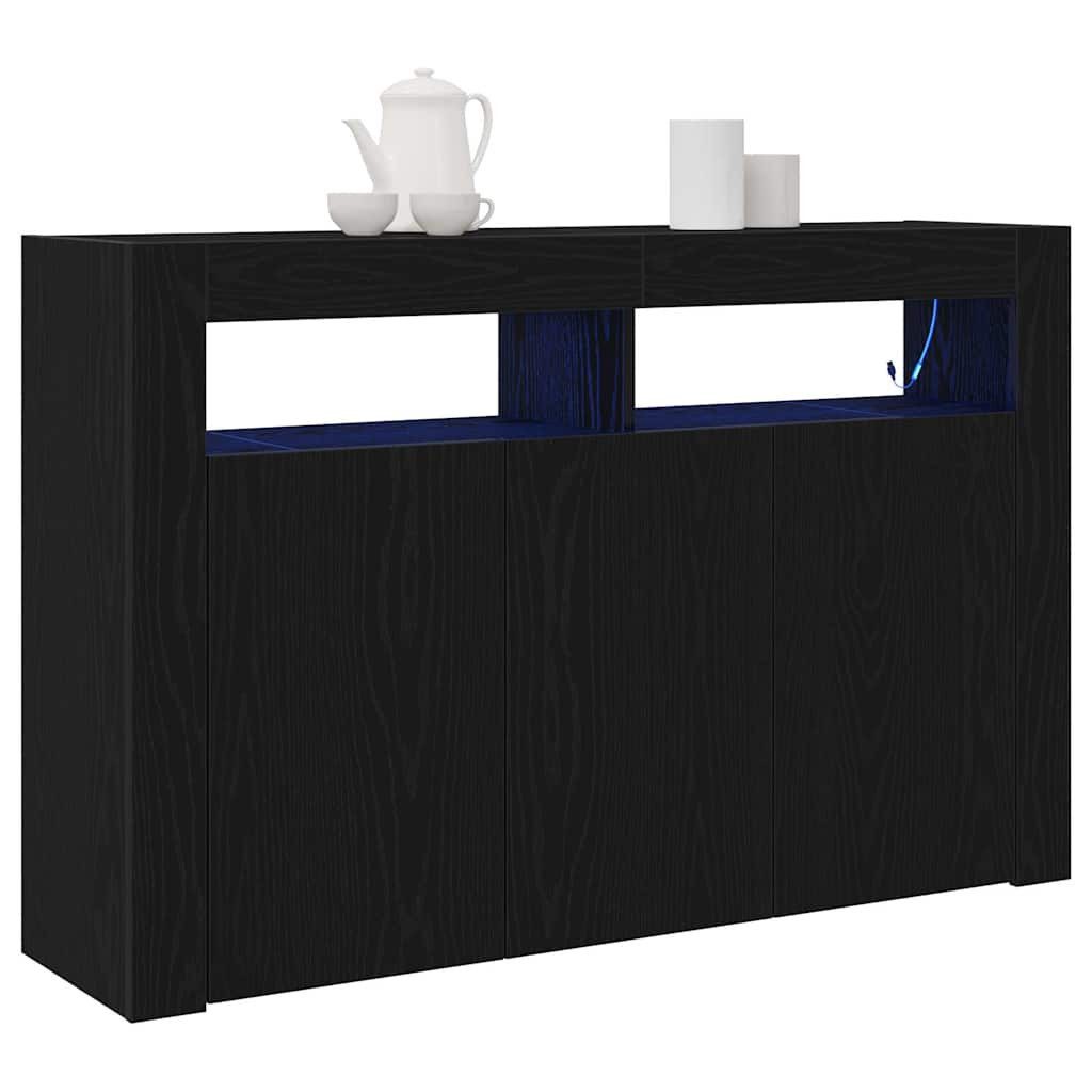 vidaXL Sideboard Sideboard Schwarz Eichen-Optik 116 x 30 x 75 cm Holzwerkst günstig online kaufen