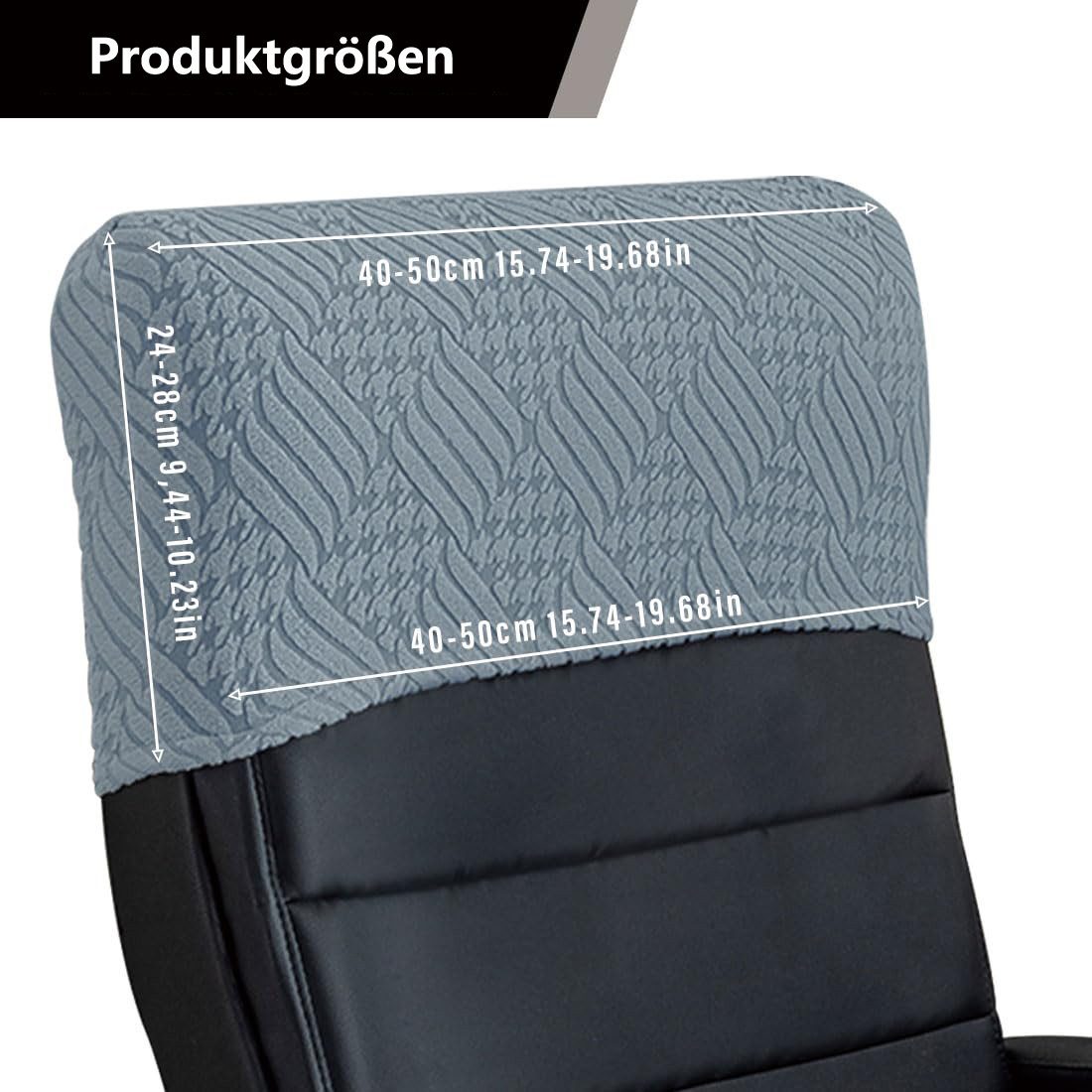 Agger Stuhlhusse Kopf- und Rückenlehnenbezug für Stühle – schützende und dekorative, Husse für Rückenlehne und Sitzbereich