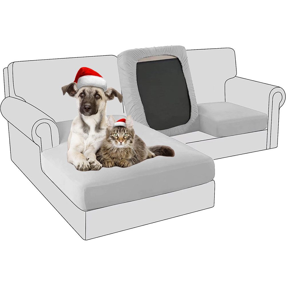 Coonoor Sofahusse 1/2/3 Sitz Stretch Samt Kissen Abdeckung, Sofa Sitzkissenbezug
