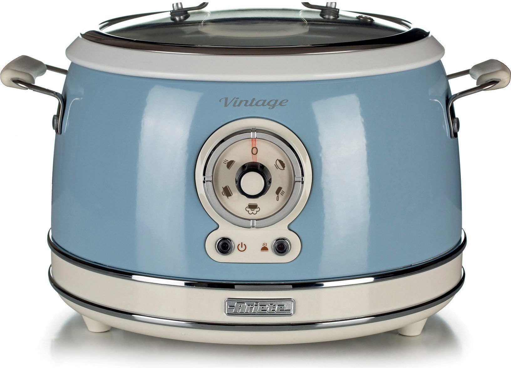 Ariete Multikocher 2904BL, 650 W, 3 l Schüssel, Slowcooker/Reiskocher