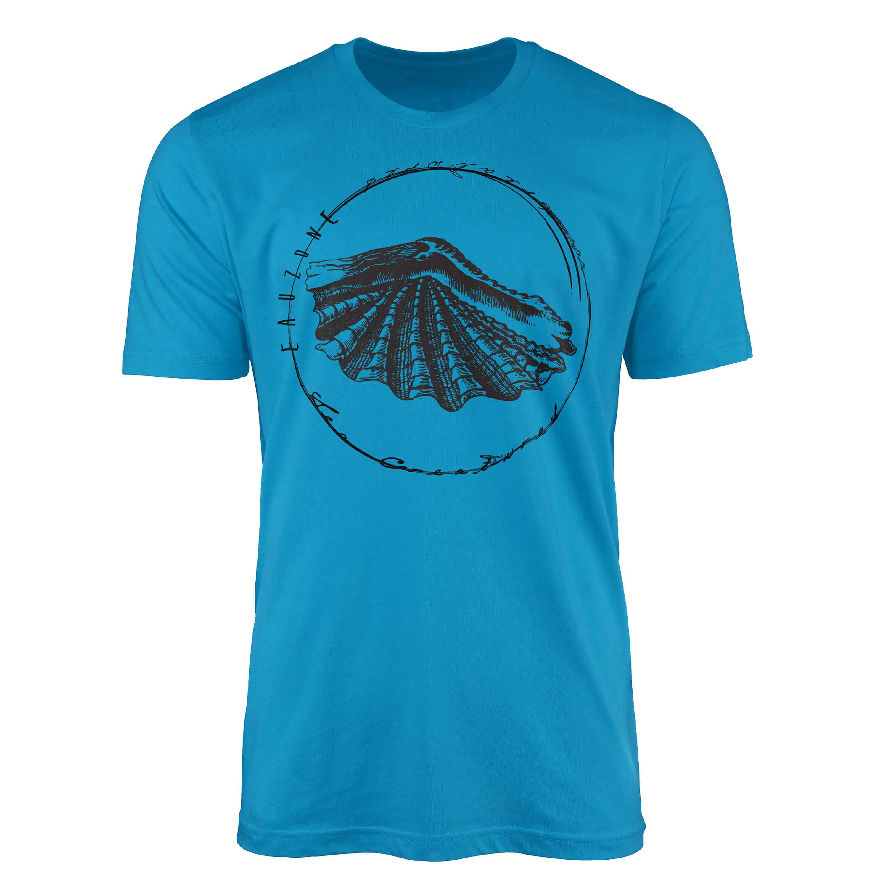 Serie: Atoll Tiefsee Sinus feine Creatures, Schnitt Fische T-Shirt sportlicher Struktur - T-Shirt / und Sea 081 Sea Art