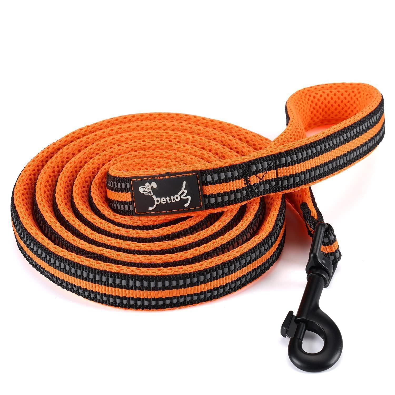 LuxusKollektion Hundeleine Hundeleine Reflektion 110cm Orange, Textil (1-tlg)