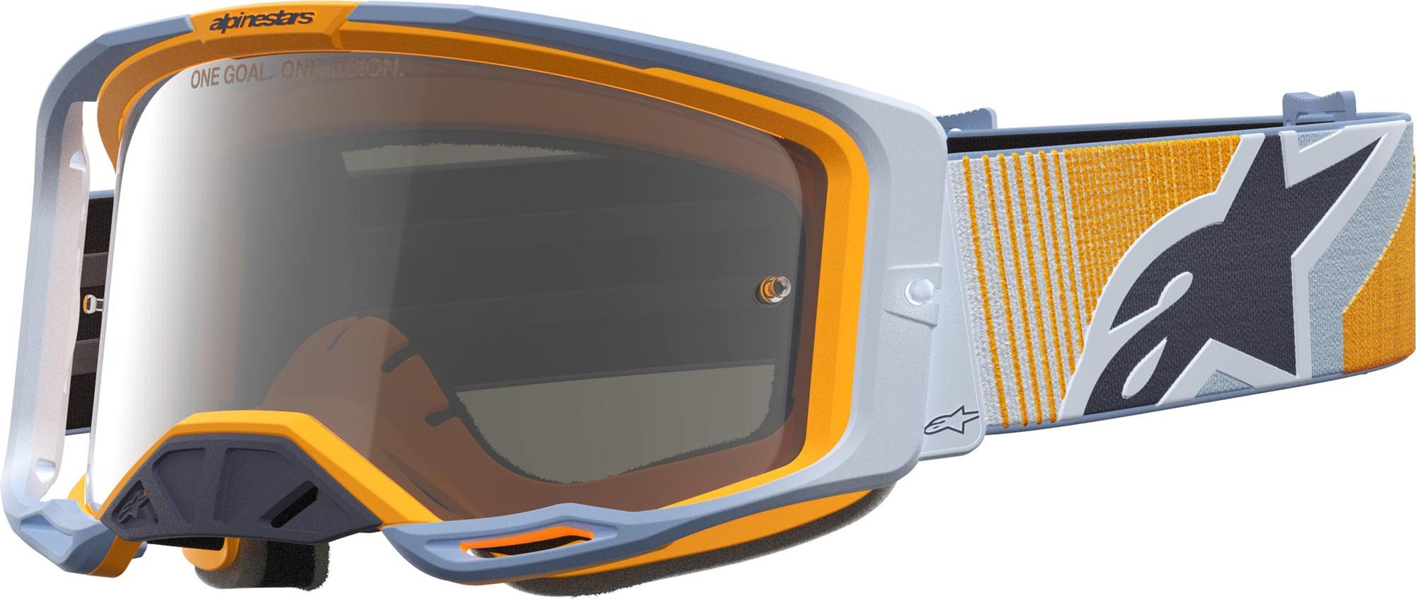 Alpinestars Motorradbrille Vision 8 Maven Mirror Motocross Brille, Antifog,Mit Band,Verspiegelt