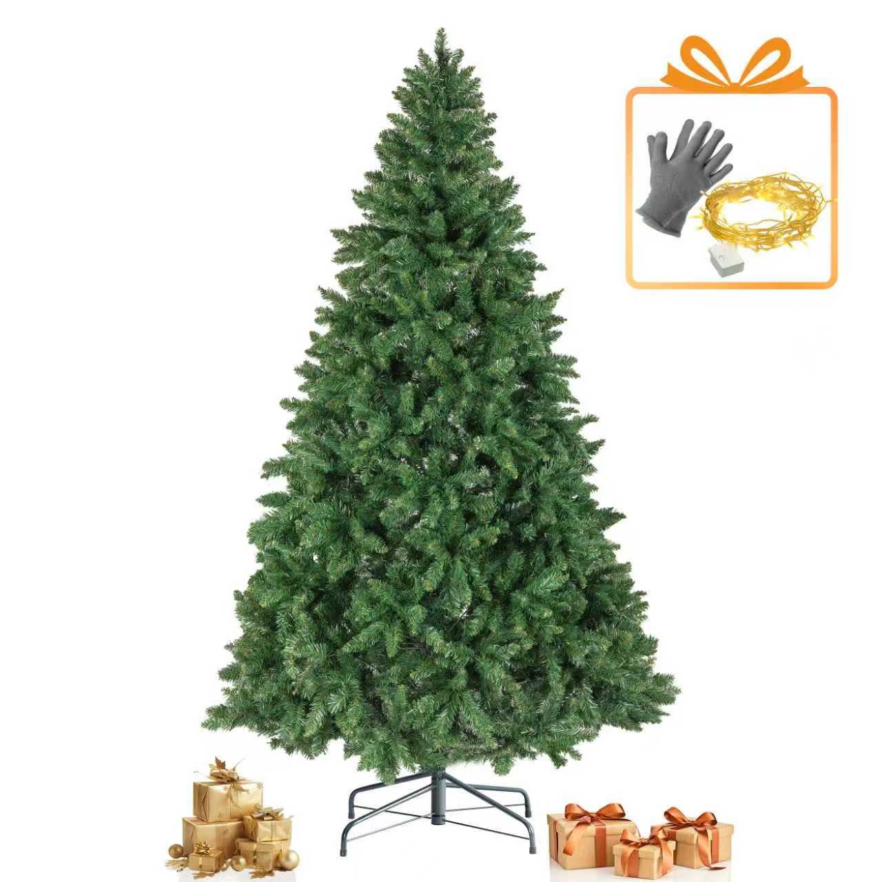 Künstlicher Weihnachtsbaum tannenbaum mit licht mit beleuchtung schmuck deko außen 180cm