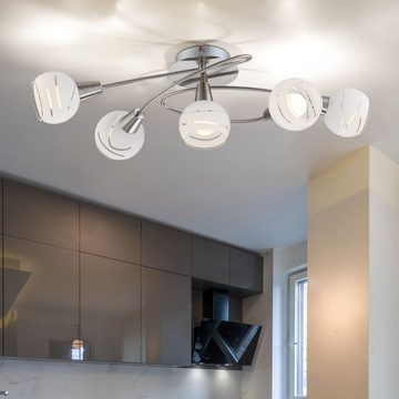 etc-shop LED Deckenleuchte, Leuchtmittel inklusive, Warmweiß, Design Decken Kugel Lampe Wohn Ess Schlaf Zimmer Leuchte im