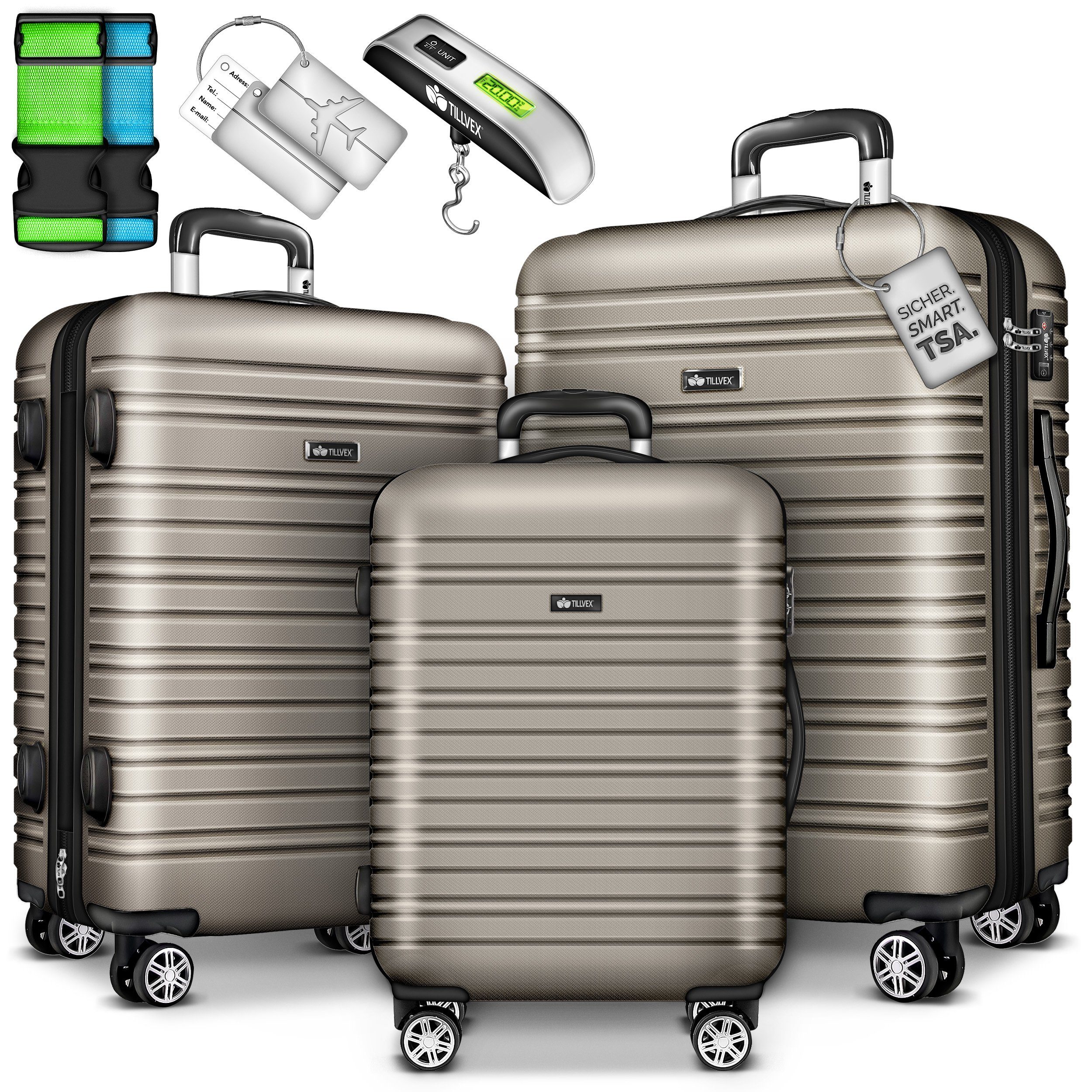 tillvex Kofferset Reisekoffer Set 3-teilig mit günstig online kaufen
