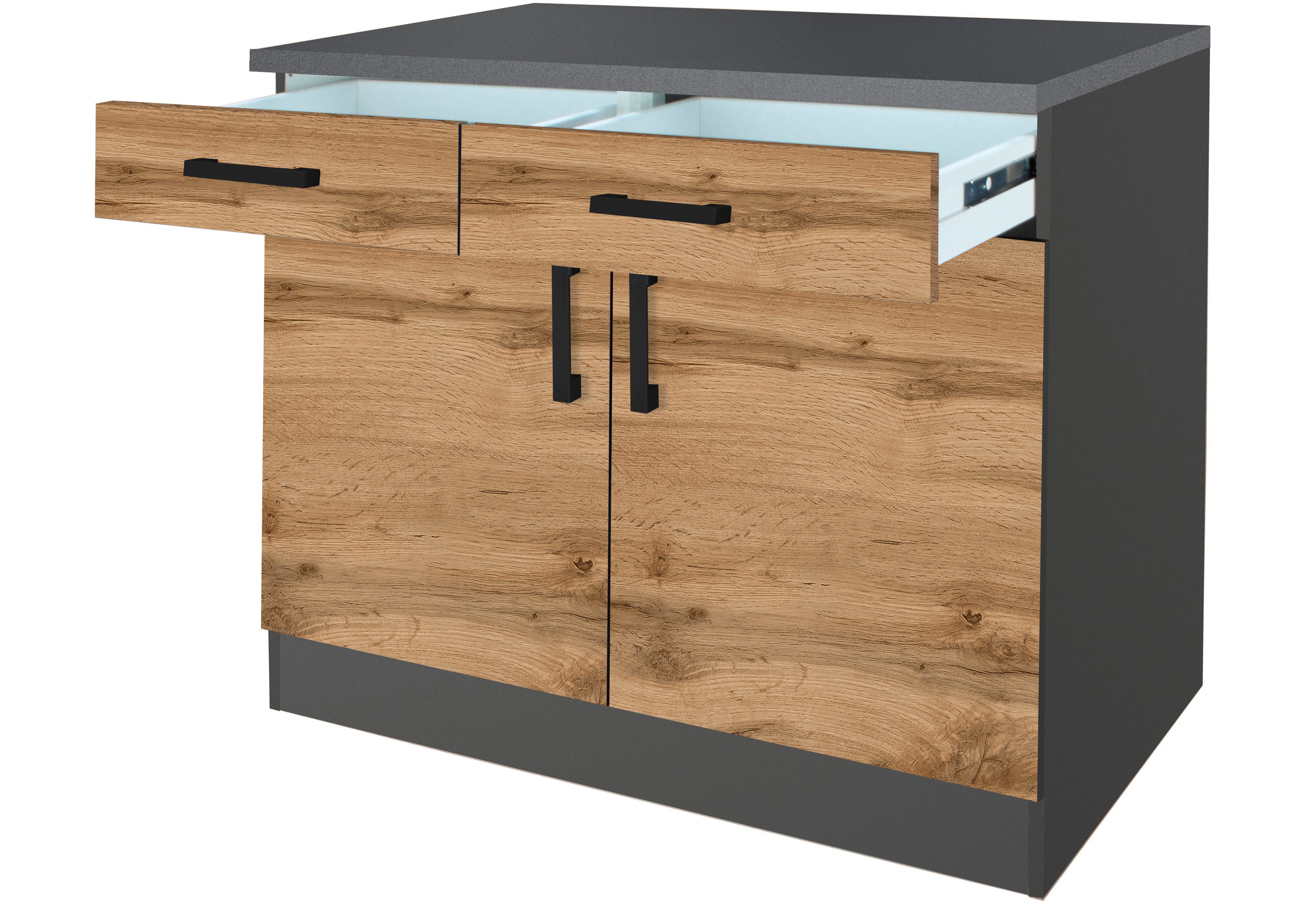 KOCHSTATION Unterschrank KS-Toronto, Breite 100 cm