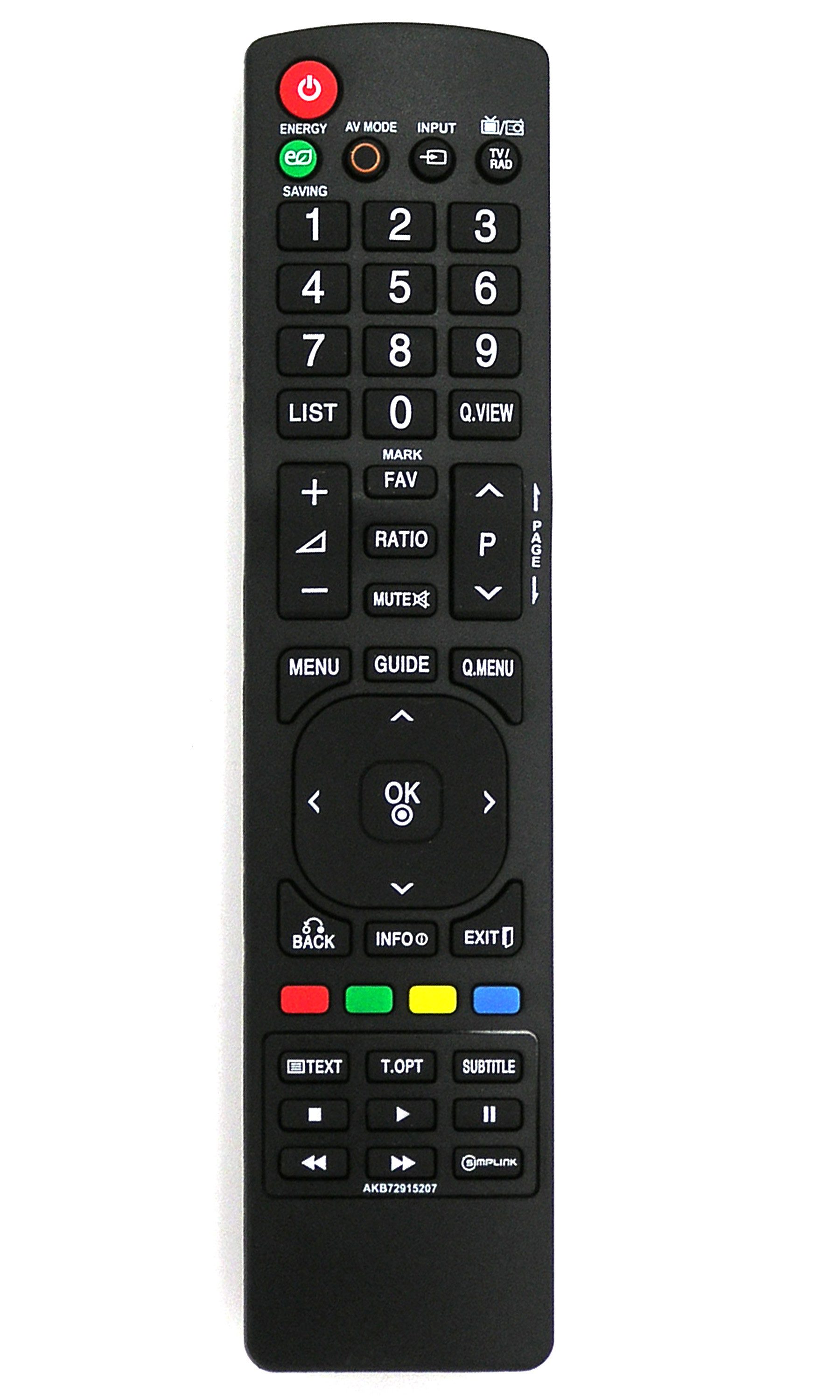 Alltro Ersatz Fernbedienung für LG AKB72915207 TV Fernbedienung