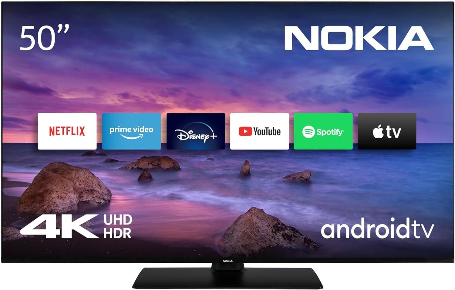 Nokia UN50GV310I LCD-LED Fernseher (120,00 cm/50 Zoll, 4K Ultra HD, Smart  Android Tv - Un50gv310i - 2023 Energieklasse E, 65 Zoll Fernseher Smart Tv  Dvb-c/s2/t2 Netflix Prime Video Disney, Smart-TV)