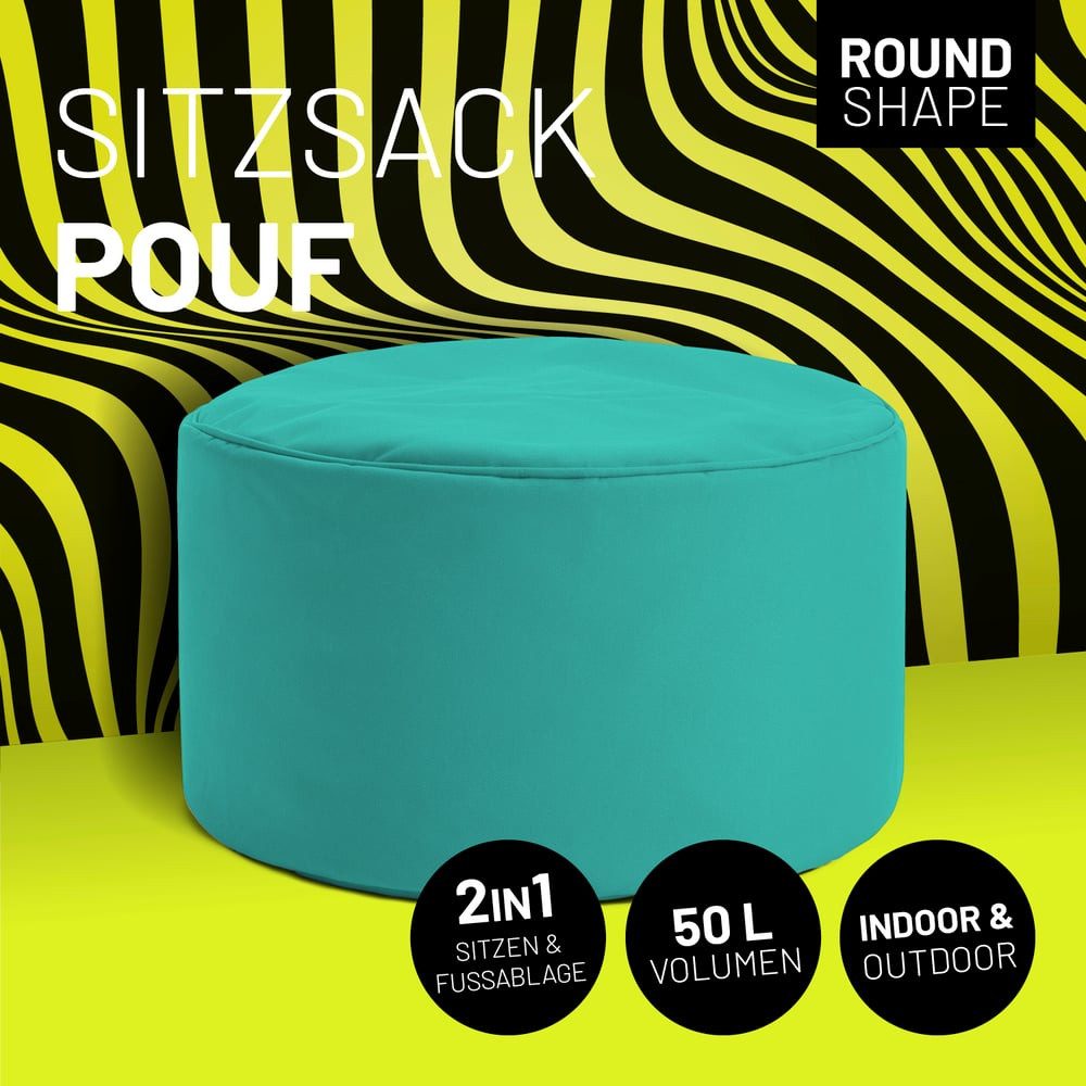 Lumaland Sitzsack Pouf 50L kompakt Hocker, günstig online kaufen