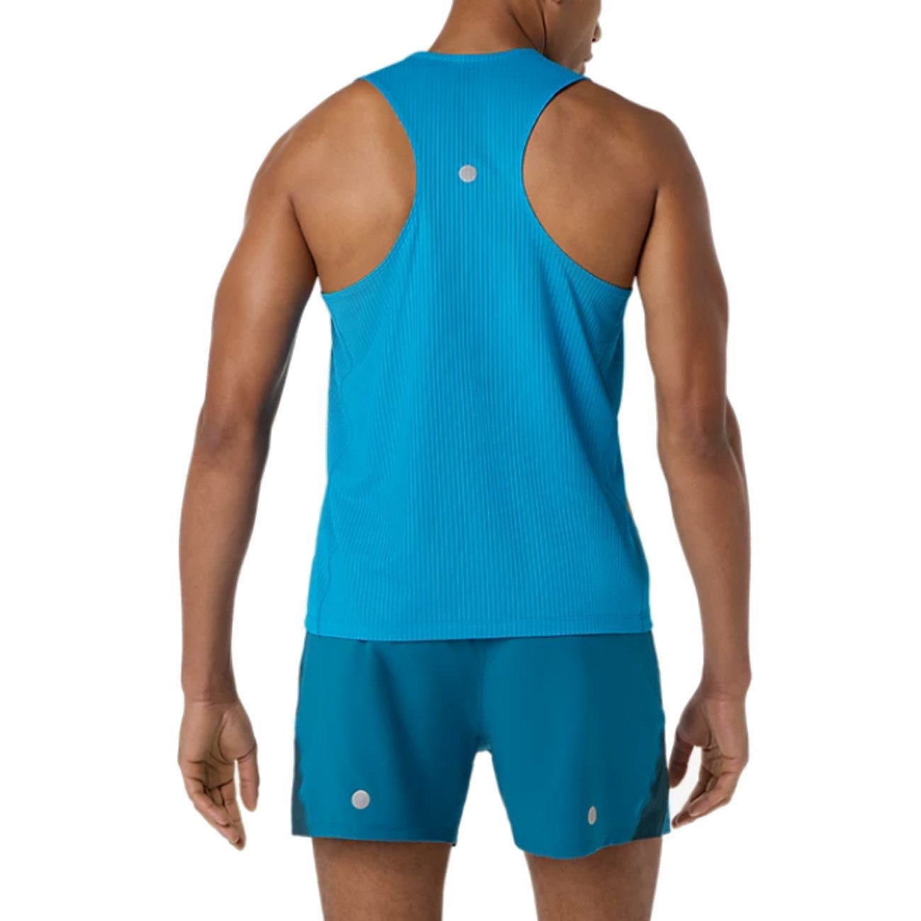 Asics Laufshirt Asics Road Fade Singlet Herren Aegean Blue Yamabuki