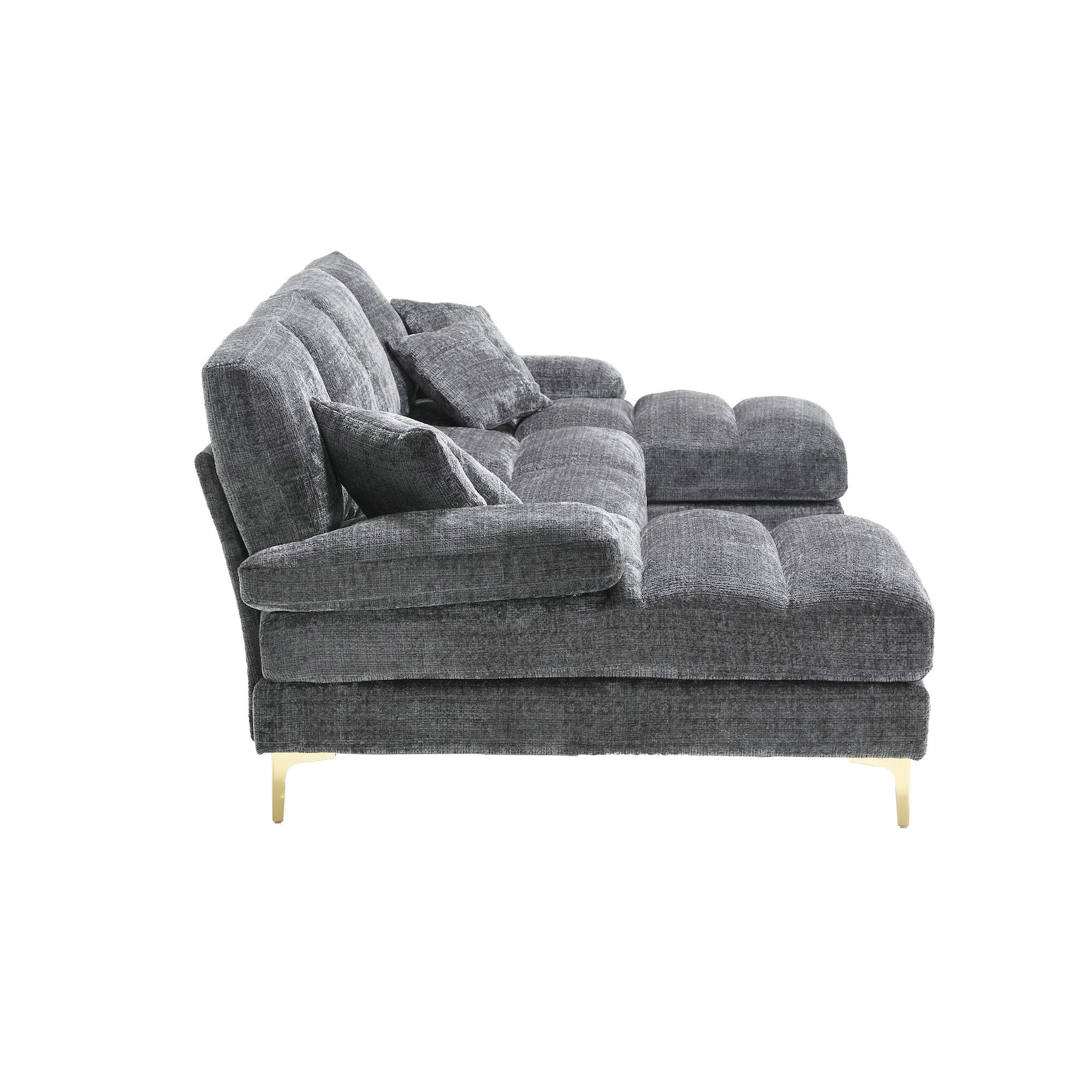 Odikalo Big-Sofa Chenille Sofa U-Form Lounge günstig online kaufen