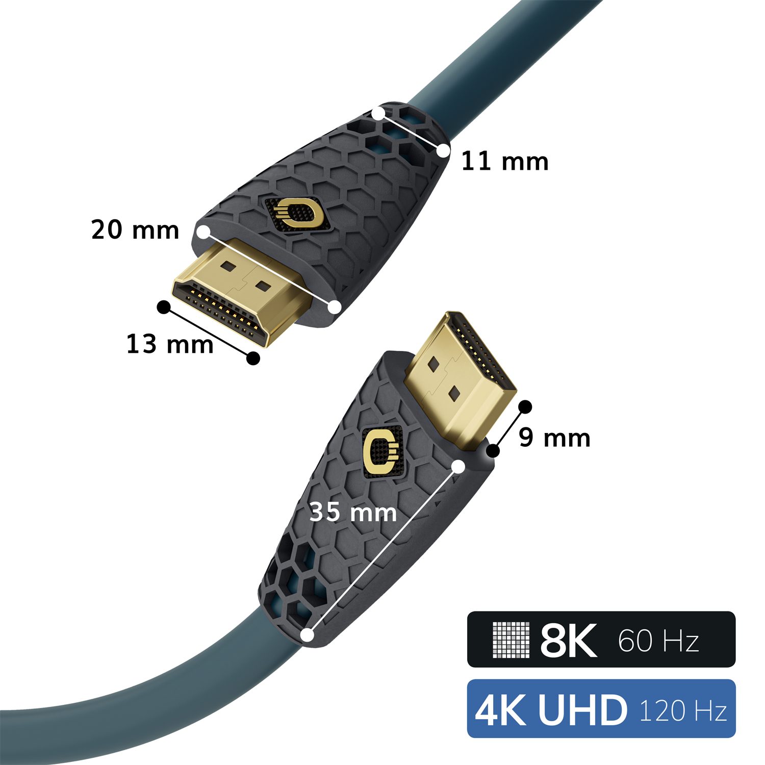 OEHLBACH Flex Evolution 8K - Ultra High-Speed HDMI® Kabel HDMI-Kabel, HDMI, HDMI (150 cm), 8K/4K, Patentierter Knickschutz