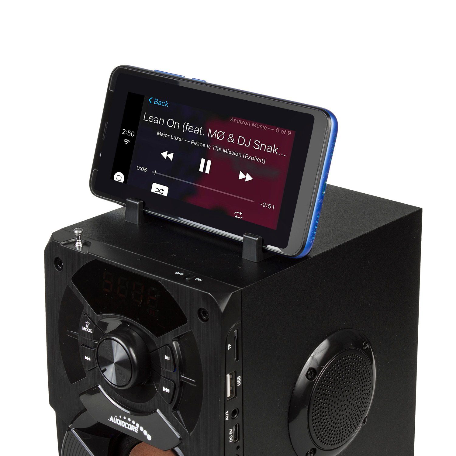 Mikrofon, MicroSD, Fernbedienung, USB, Bluetooth-Lautsprecher W, inkl. AUX, Radio) FM AC730 Audiocore Equalizer, (11
