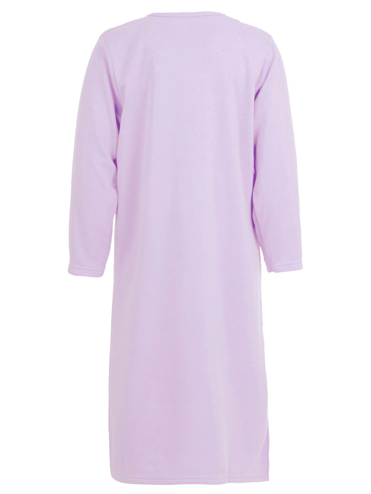 zeitlos Nachthemd Thermo Nachthemd - uni mit Stickerei günstig online kaufen