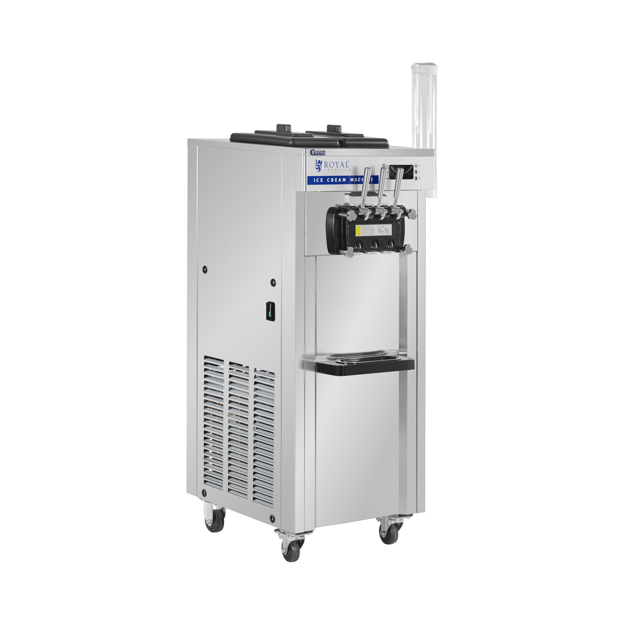 Royal Catering Eismaschine Soft serve ice cream machine - 18 l/h - 1500 W - 2 flavours + mix of b, 1500 W