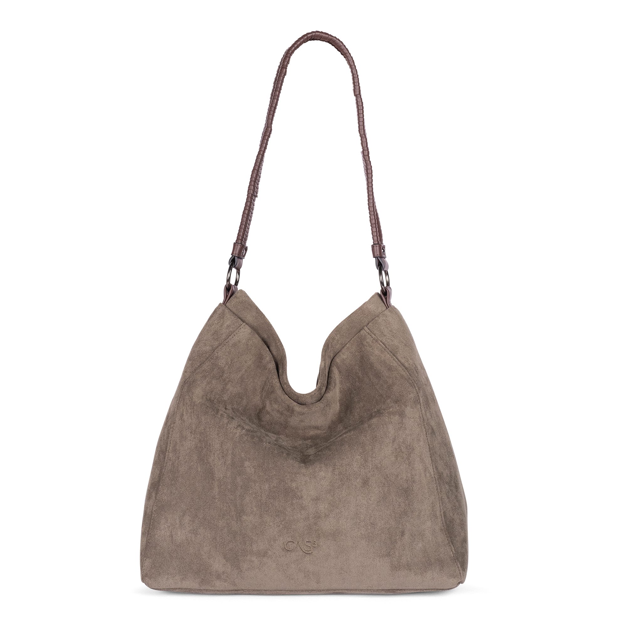 Cas8 Shopper Rike 34850 aus veganem Suede mit viel Platz und viel Funktionalität