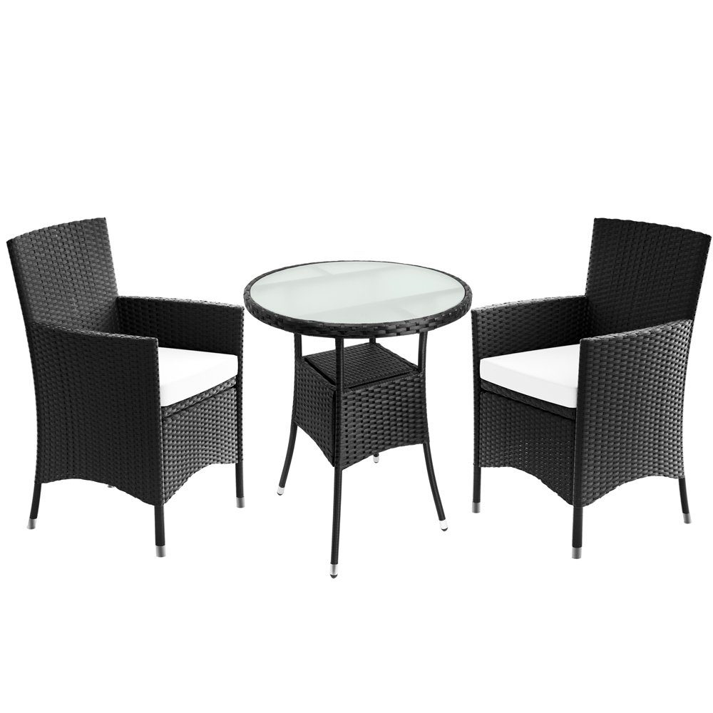 Casaria Balkonset, 3 teilig Stühle Stapelbar günstig online kaufen