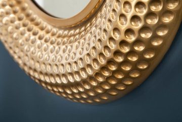 riess-ambiente Wandspiegel ORIENT 60cm gold, Schlafzimmer · Metall · rund · mit Rahmen · Deko · Hammerschlag Design
