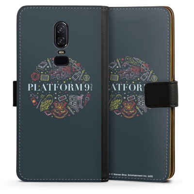 DeinDesign Handyhülle Platform 9 3/4, OnePlus 6 Hülle Handy Flip Case Wallet Cover Handytasche Leder