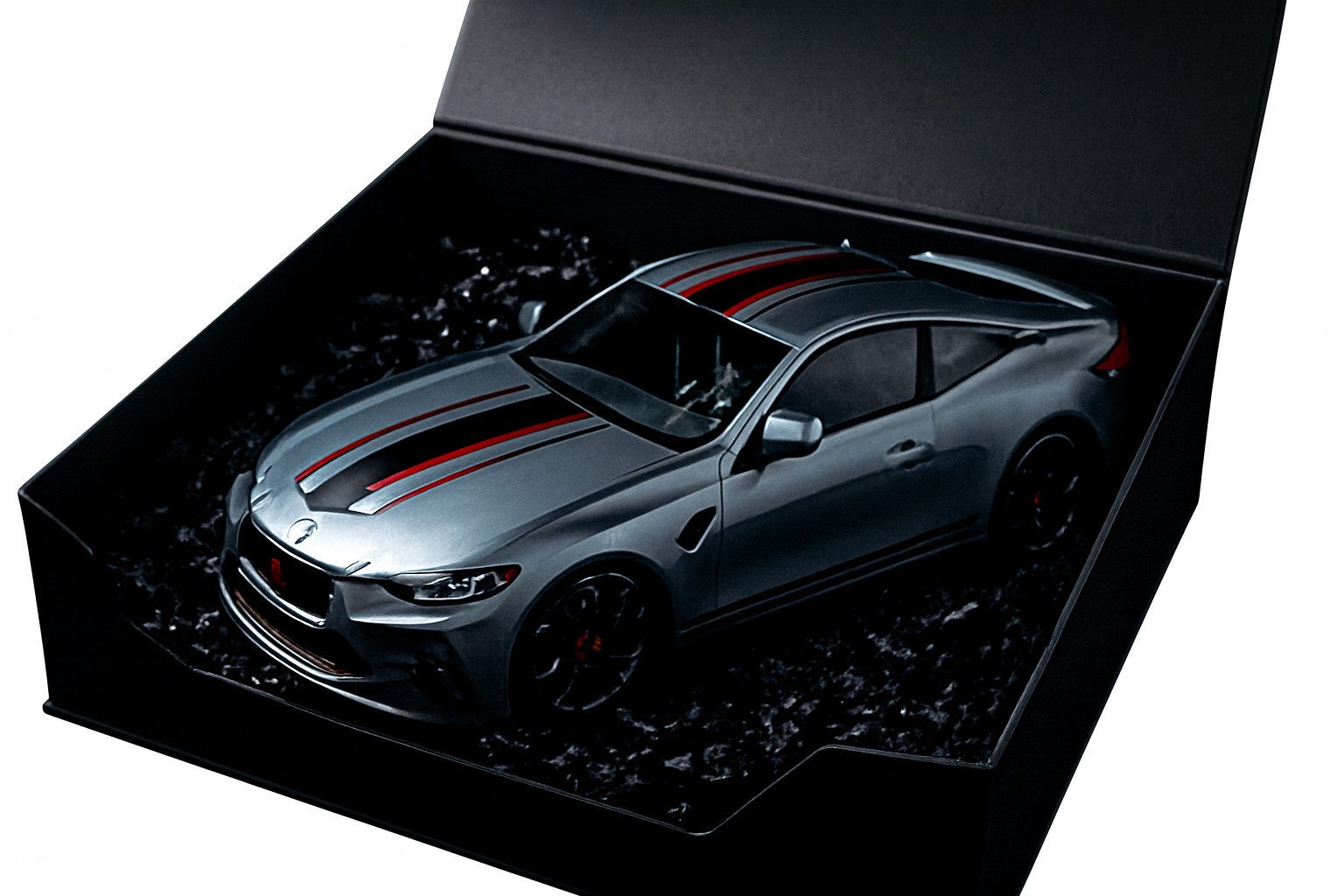 BMW Modellauto BMW Geschenkbox M4 CSL Miniatur Modellauto 1:18 Geschenkidee, (1-tlg)