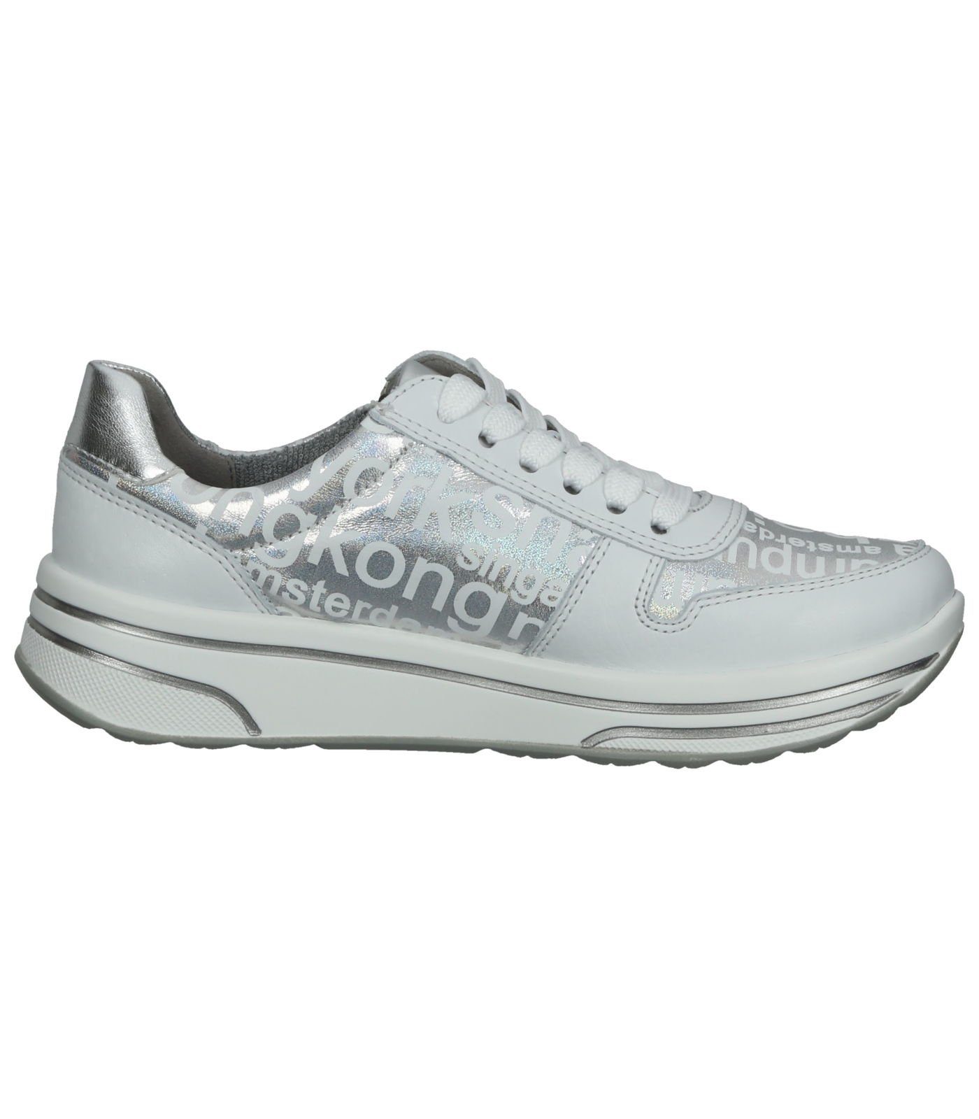 Ara Sneaker Silber Leder Sneaker Grau