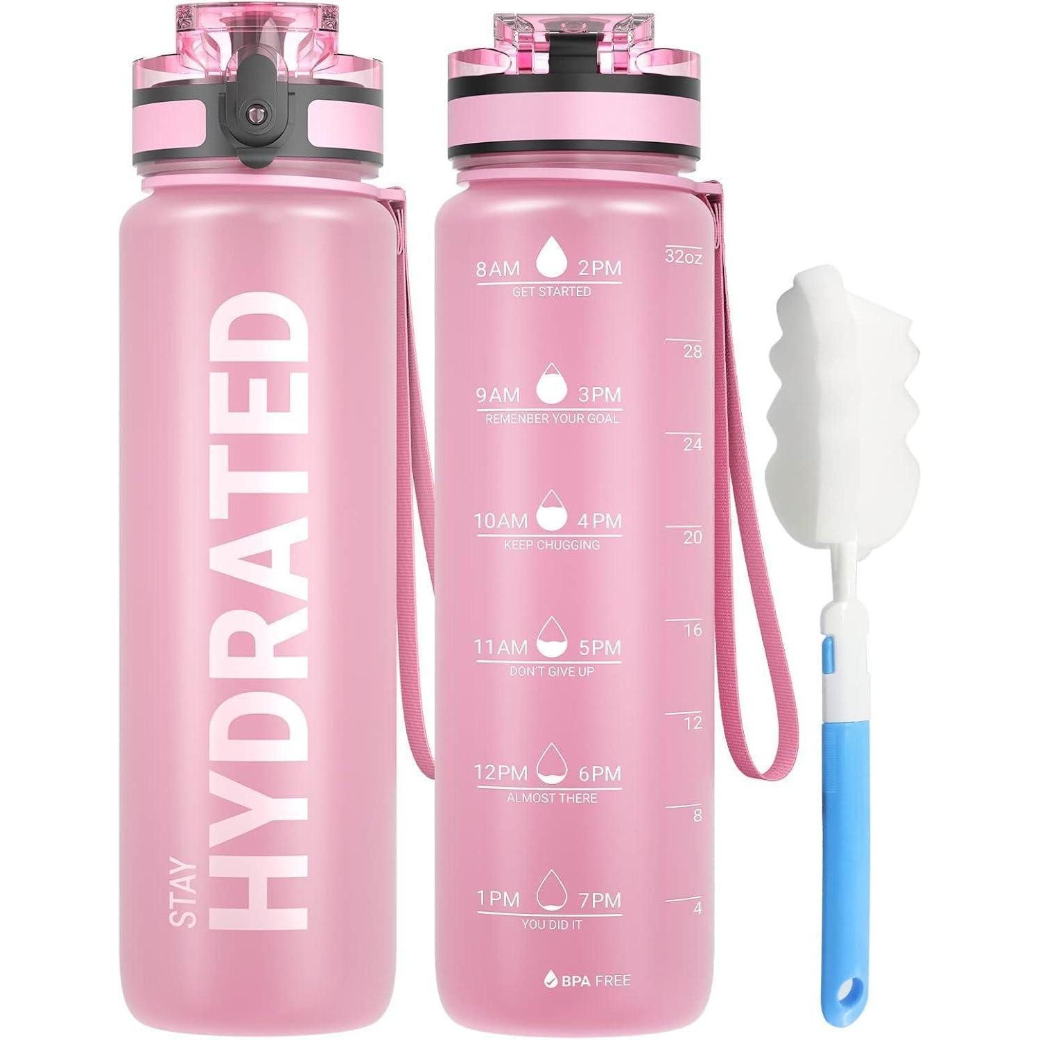 LuxusKollektion Trinkflasche Sport Trinkflasche BPA-frei Tritan 1L Auslaufsicher Wasserflasche Yoga