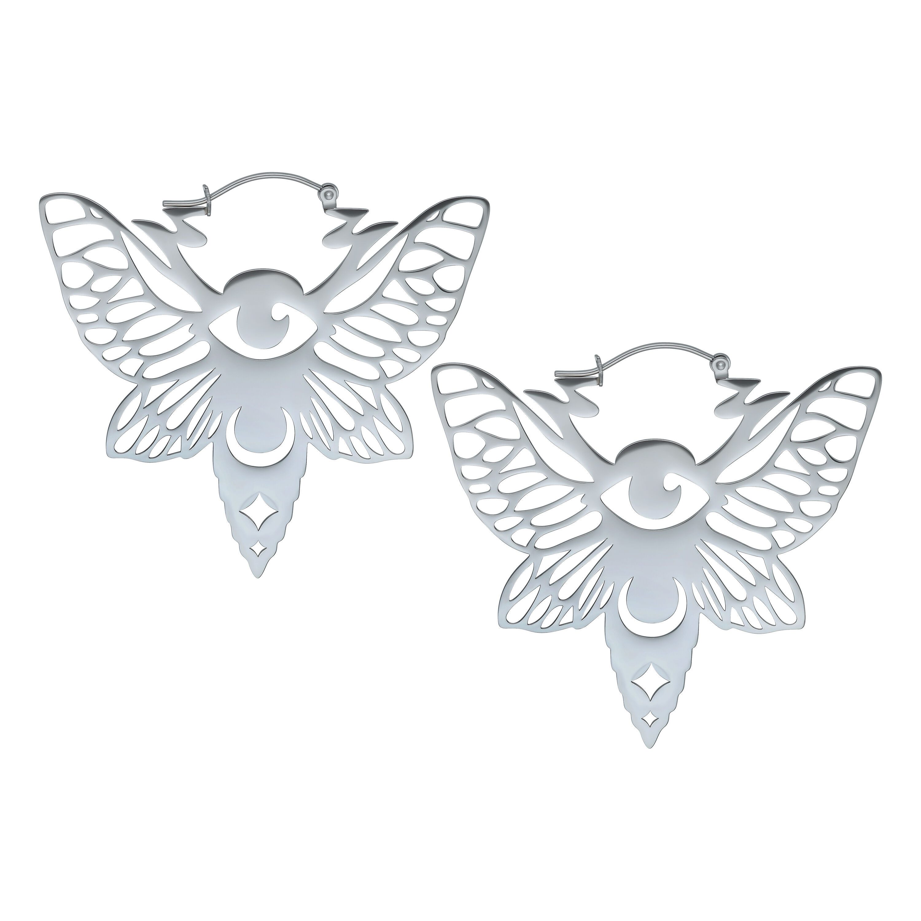 Paar Ohrhänger Moth Hoops