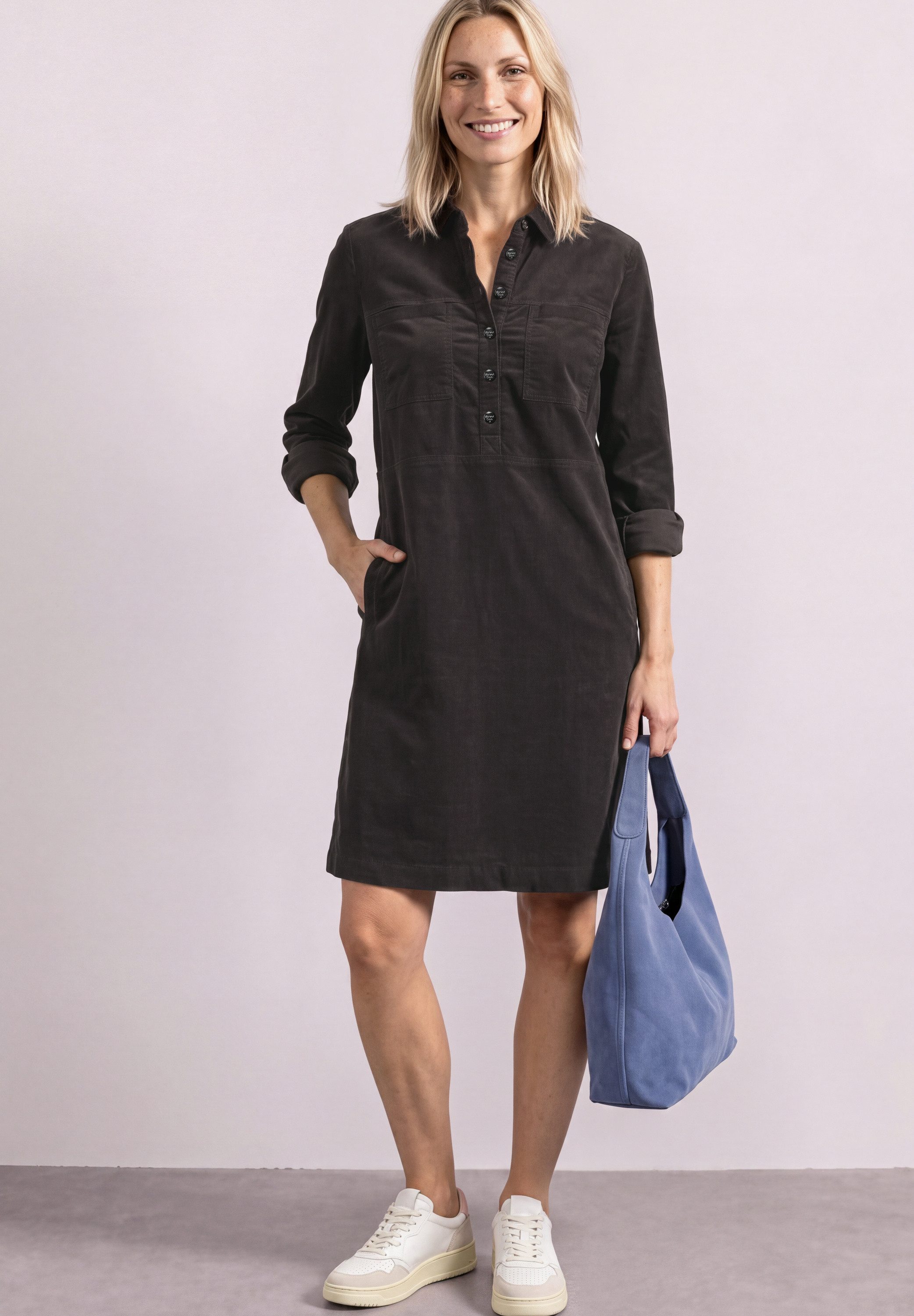 STREET ONE Midikleid in Cord-Optik