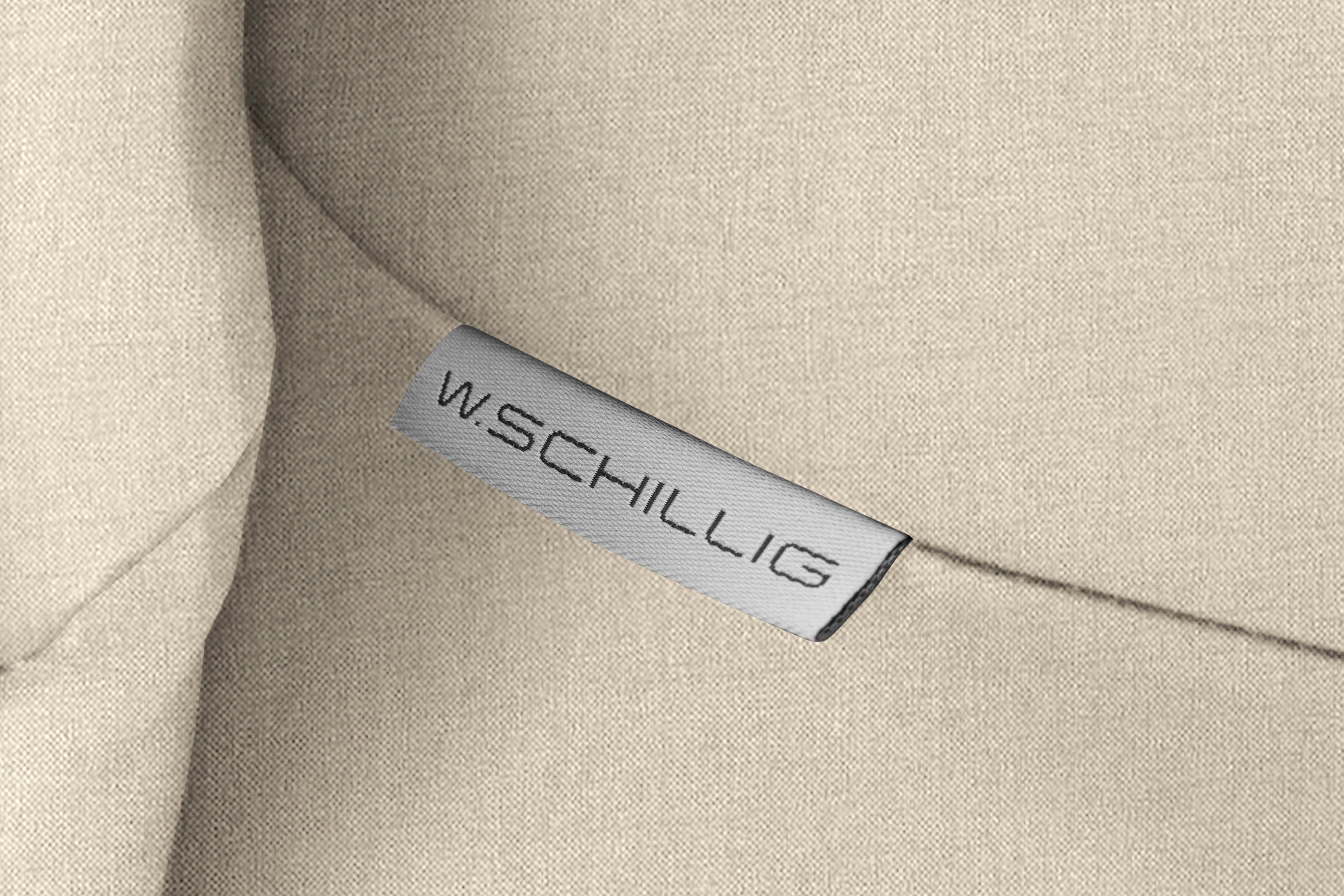 W.SCHILLIG 2-Sitzer Metallfüße Kopfstützenverstellung, 194 Breite cm in Schwarz, sherry