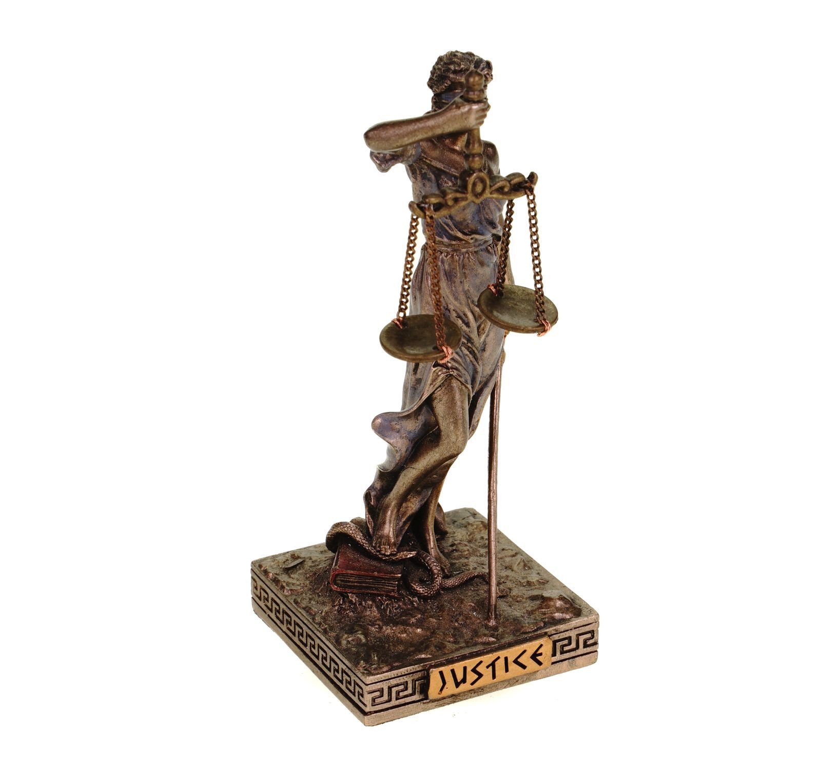 Vogler Dekofigur Göttin der Gerechtigkeit Justitia mit Waage Bronzefarbe Ve günstig online kaufen