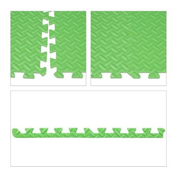 relaxdays Bodenschutzmatte 24 x grüne Bodenschutzmatte