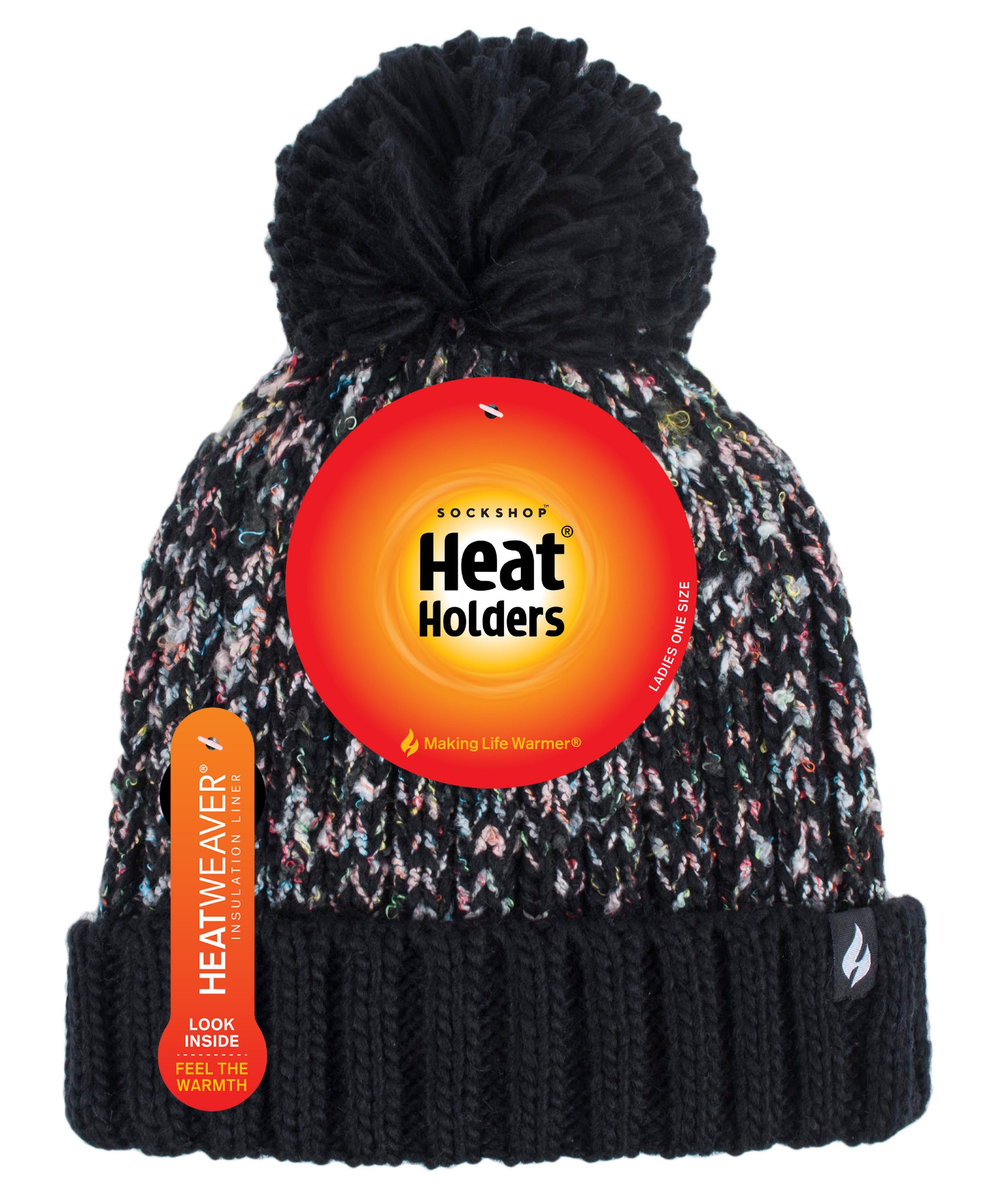 Heat Holders Bommelmütze Damenmütze EIDDA texturiert mit PomPom Bommel wein günstig online kaufen