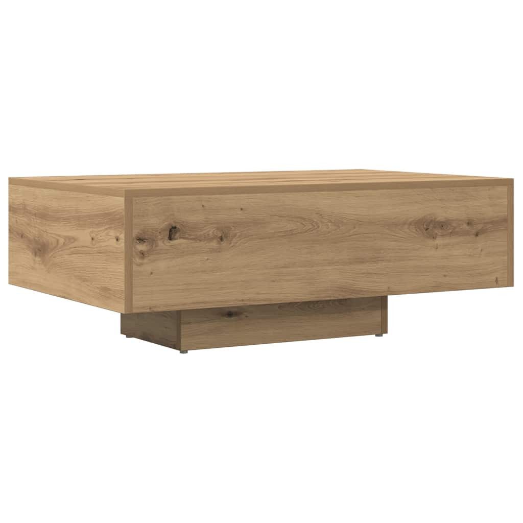 furnicato Couchtisch Moderner 85x55x31 cm in Artisan-Eiche mit Holzwerkstoff (1-St), Stabiler Sofatisch mit Metallbeinen und viel Stauraum fürs Wohnzimmer – Bild 5 von 5