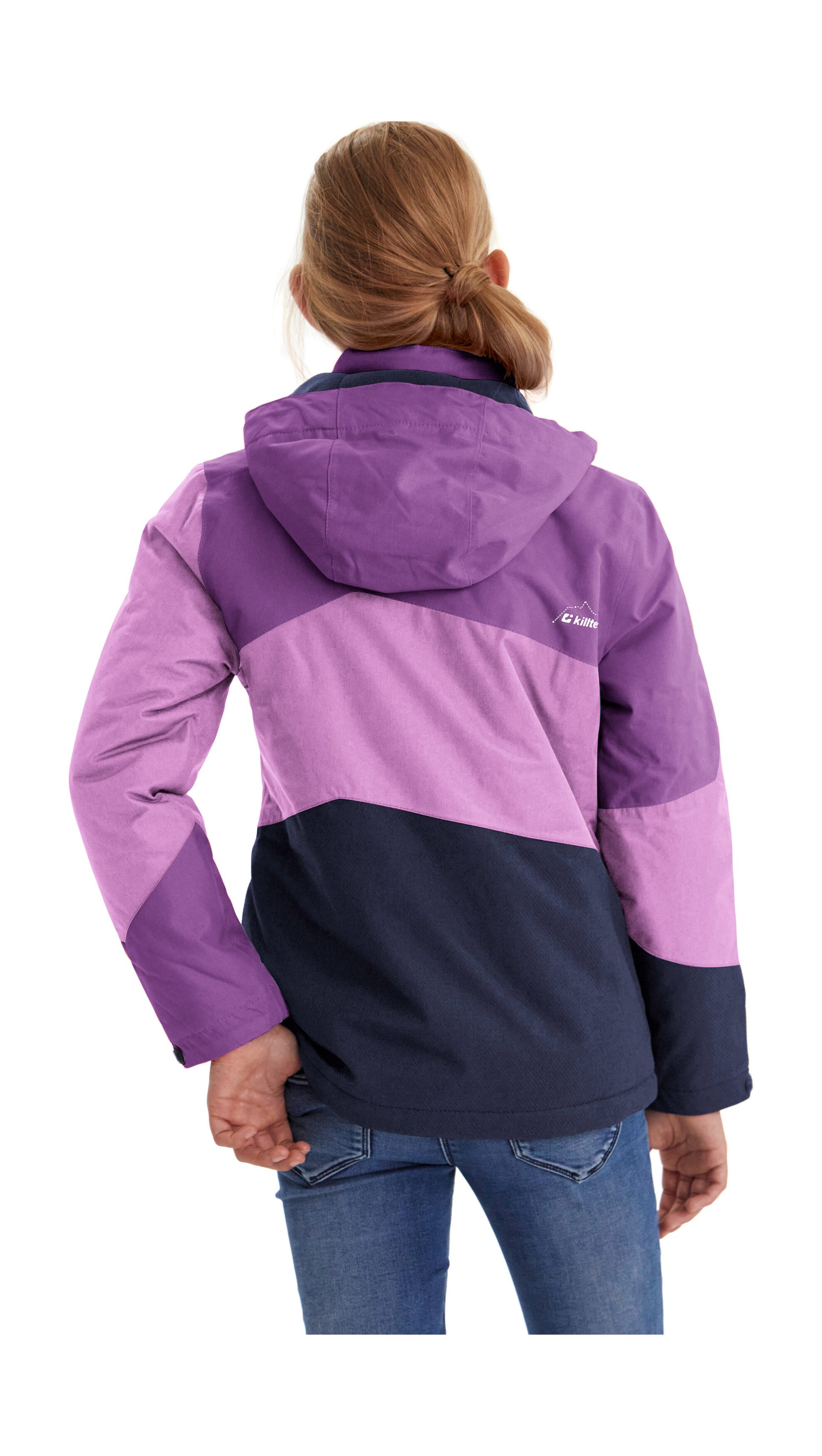 Killtec Outdoorjacke Lynge GRLS JCKT B Wasserdichte Winterjacke mit Kapuze, Fleece, verstellbaren Ärmeln