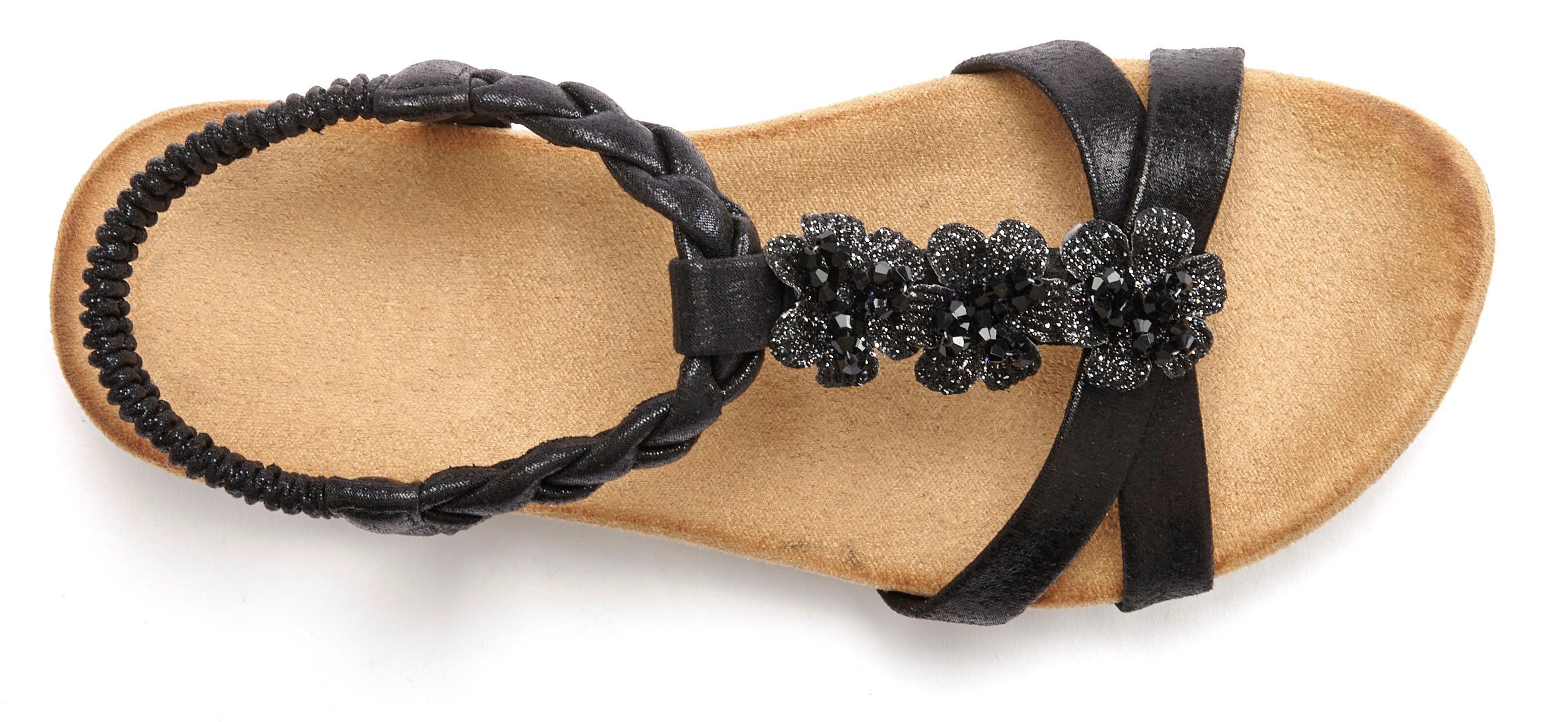 LASCANA Sommerschuh Sandale Sandalette, Sommerschuh mit Schmucksteinchen un günstig online kaufen