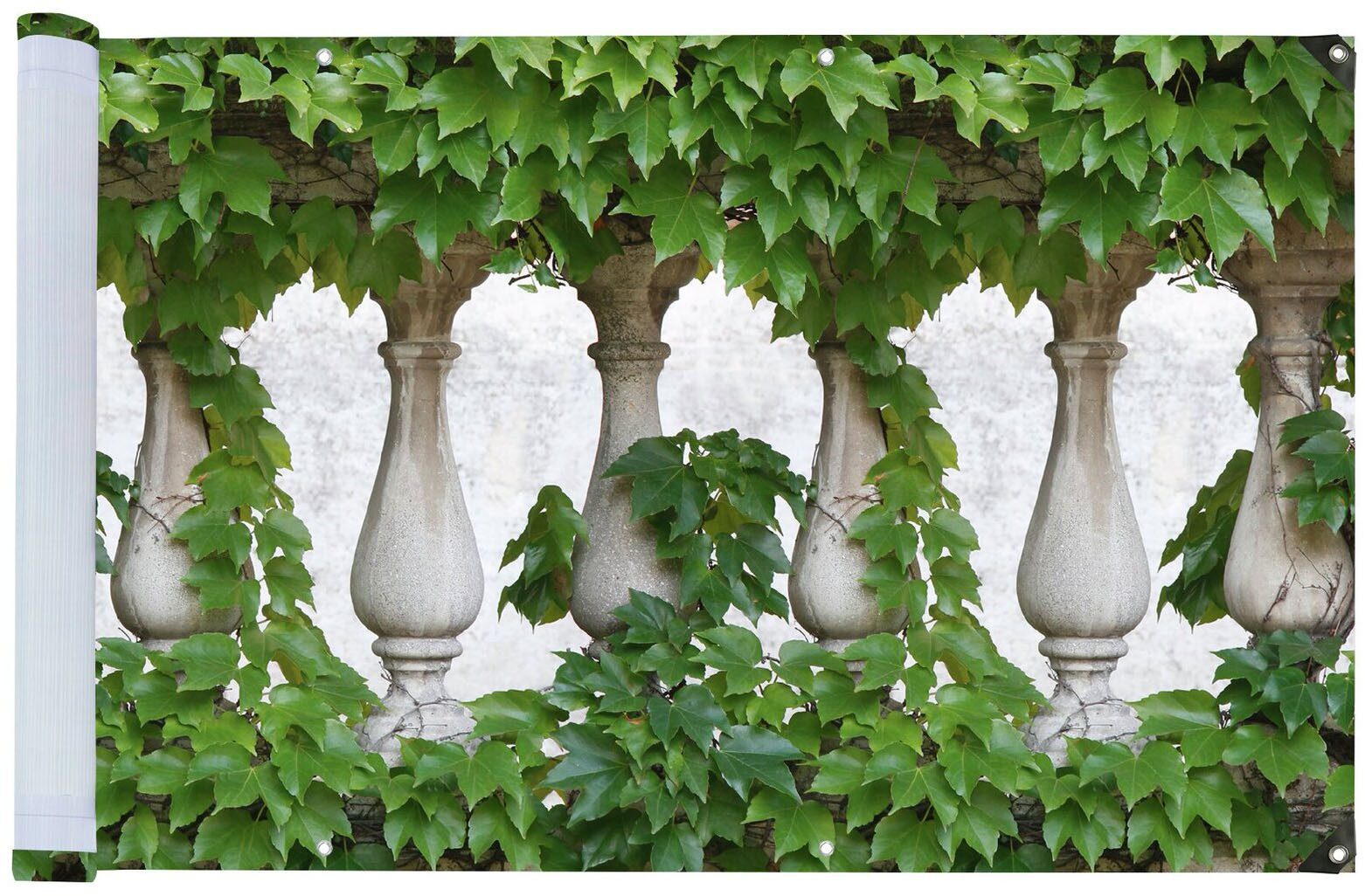 Maximex Balkonsichtschutz 5 m, reißfest, mit Efeu-Motiv