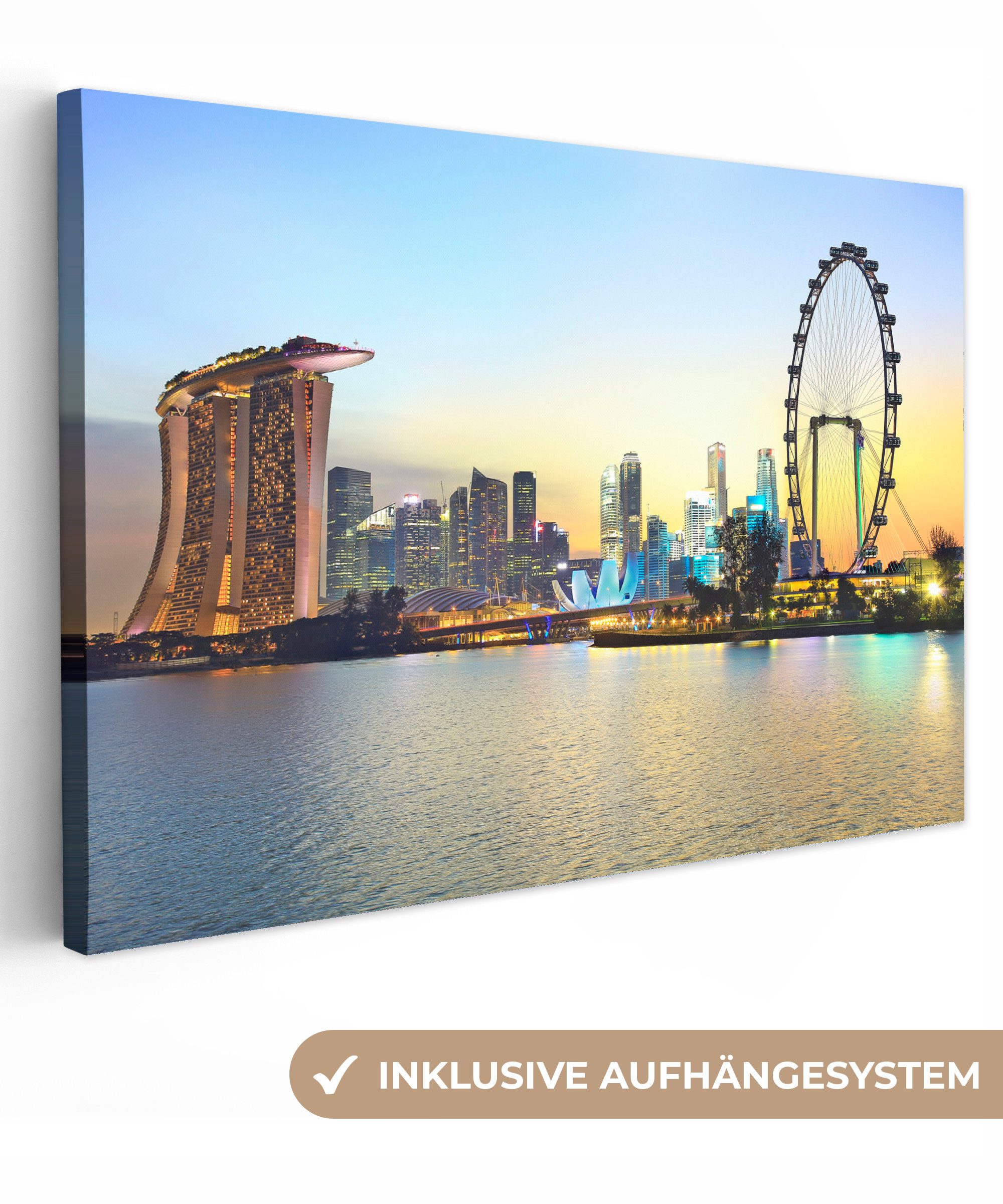 OneMillionCanvasses® Leinwandbild Singapur - Skyline, Fotodruck (1 St), Lei günstig online kaufen