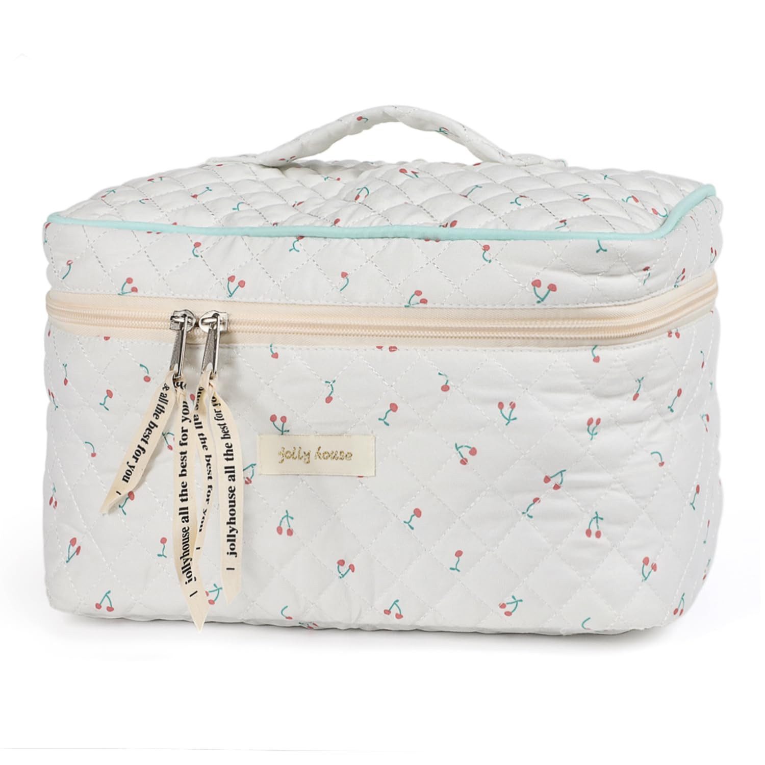 Coonoor Kulturbeutel Reise Kosmetiktasche, Make-up-Tasche, Gesteppte Kulturtasche, Groß Kapazität, Baumwolle - mit muster für Kinder Damen Herren