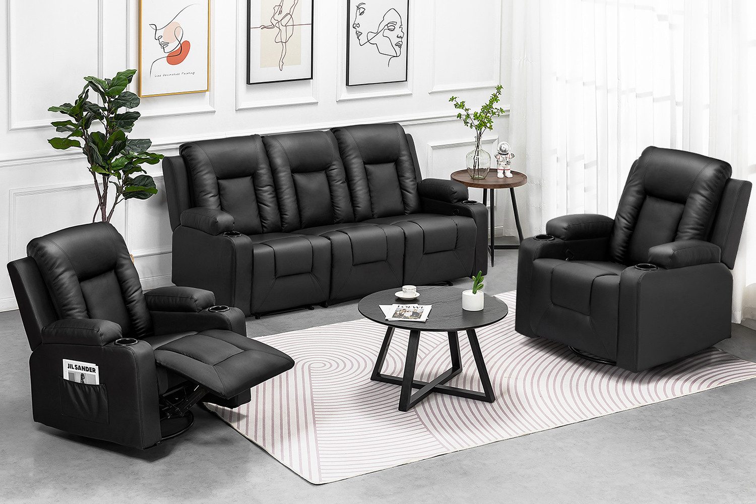 COMHOMA Sofa Relaxsessel Fernsehsessel mit Liegefunktion, Dicke Rückenlehne günstig online kaufen